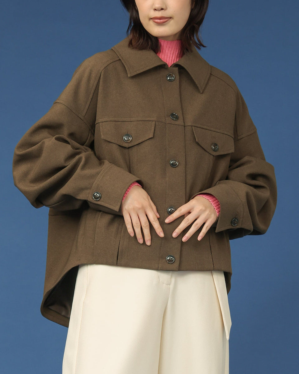 ウールライクカルゼ ショートジャケット（T256-83065） – trois