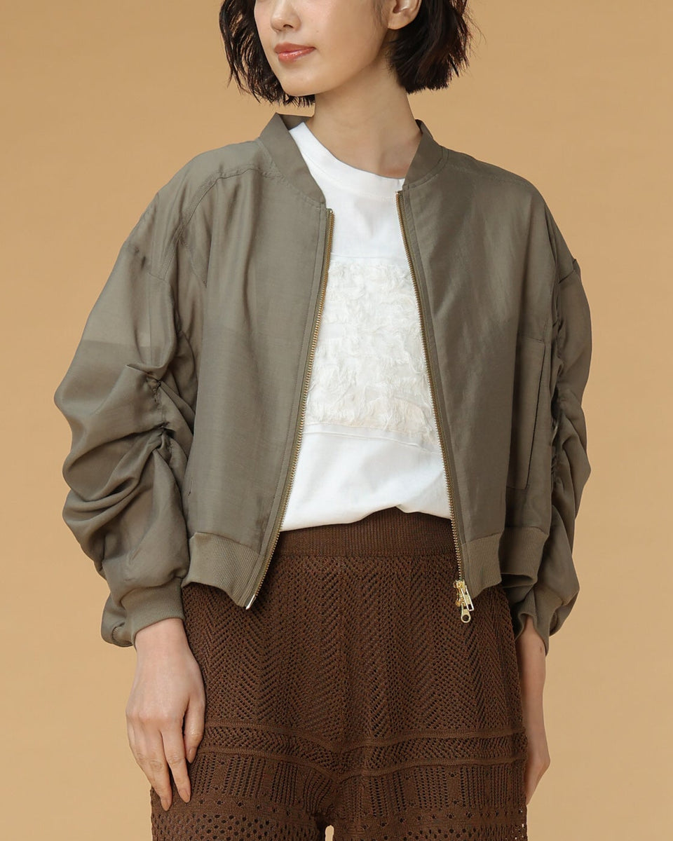 【美品✨23年モデル】セオリー ブルゾン ジップアップボンバー バイカラー ヴィンテージスパンボイル ジップブルゾン（T261-83053） – trois
