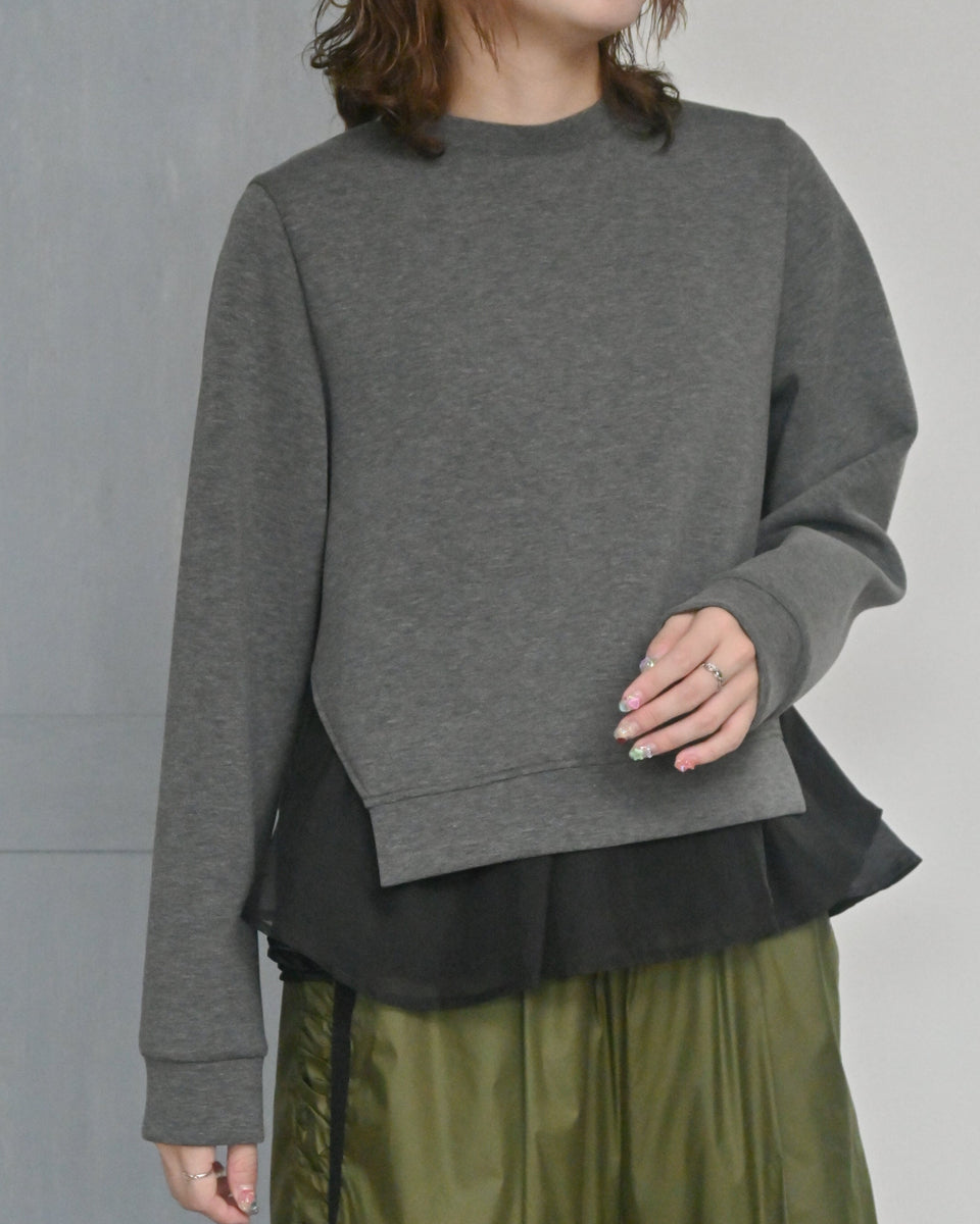 ダンボール×オーガンジー 裾切替プルオーバー（T266-82042） – trois