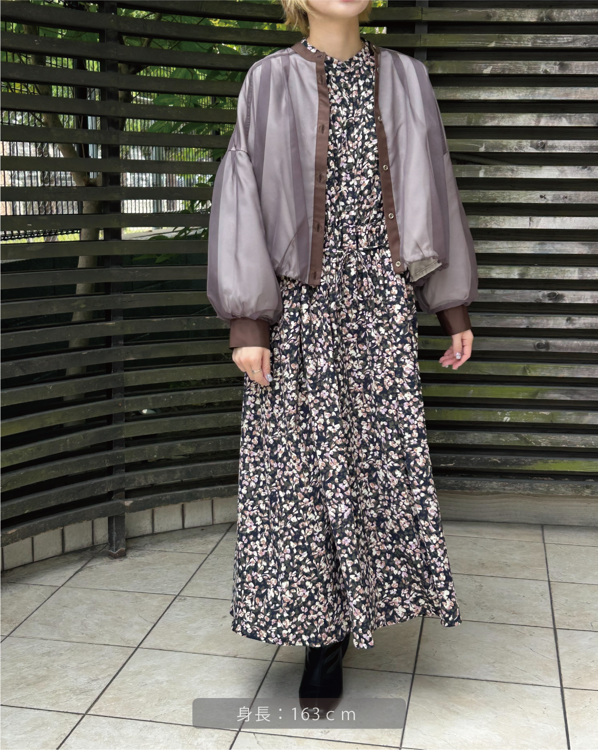 デシン×オーガンジー バルーンブラウス(T256-81044) – trois デシン×オーガンジー バルーンブラウス(T256-81044) – trois