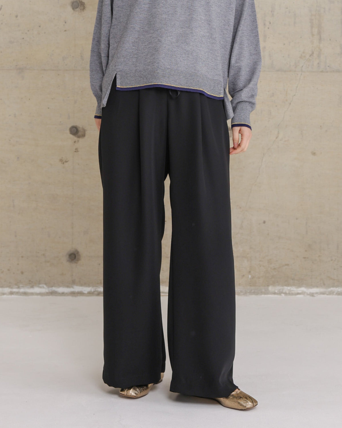 ダブルクロス ワイドイージーパンツ（T256-87014） – trois