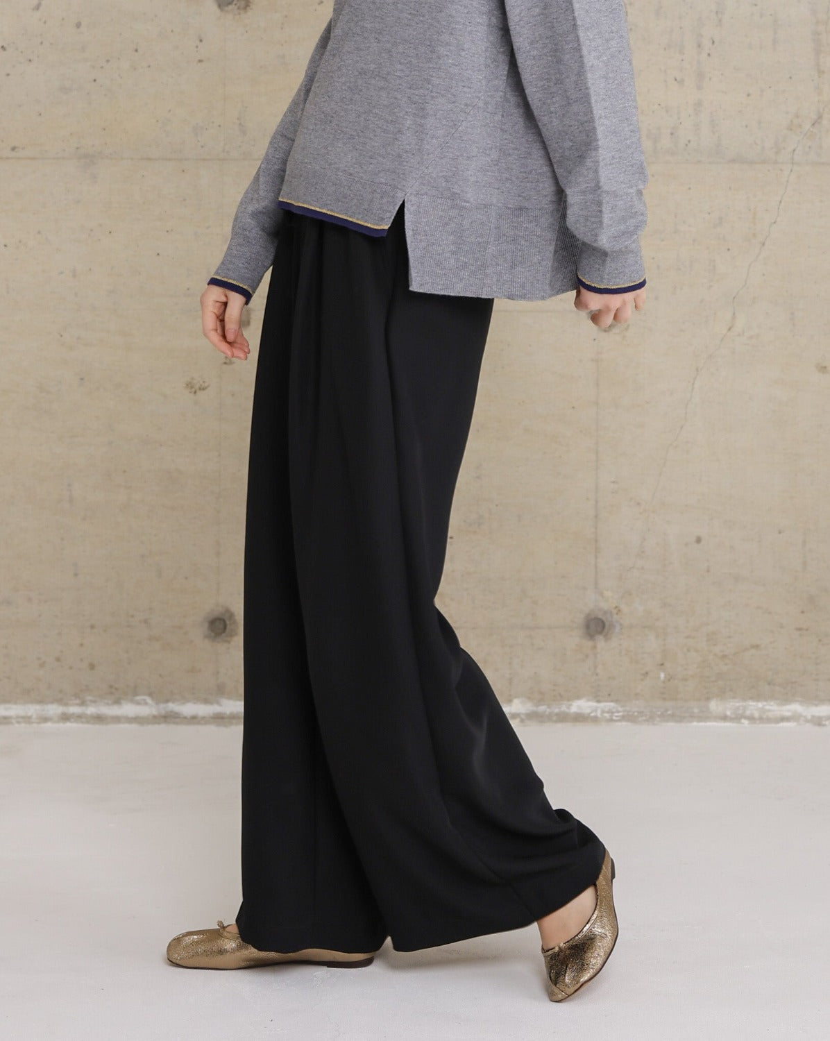 ダブルクロス ワイドパンツ（T251-87014） – trois