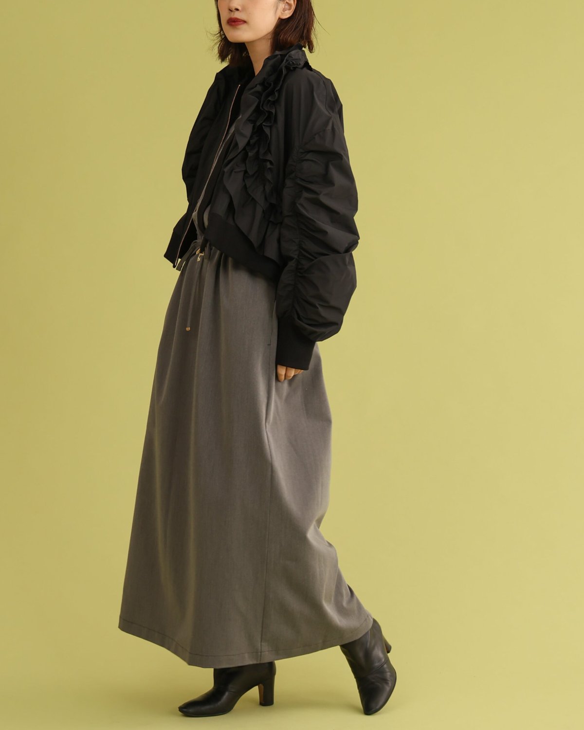 フェイクレザーフリルスリーブショートブルゾン新品未使用 ヤマダヤ フリルスリーブショートブルゾン - RADIATE - RADIATE｜YAMADAYA STORE