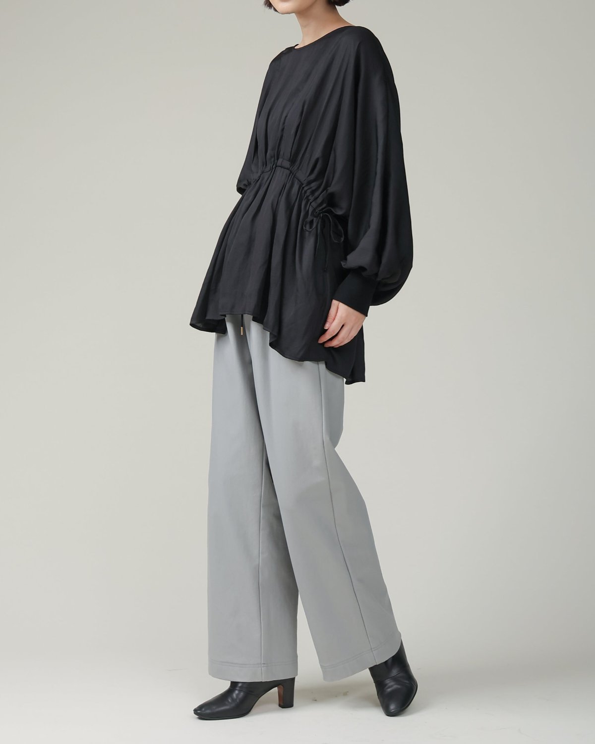 ハイテンションストレッチ 裏起毛ワイドパンツ (87027) – trois