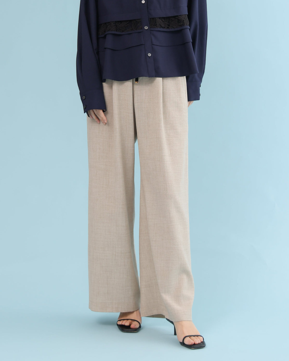 ECOバスケット タックワイドパンツ (T251-87050) – trois