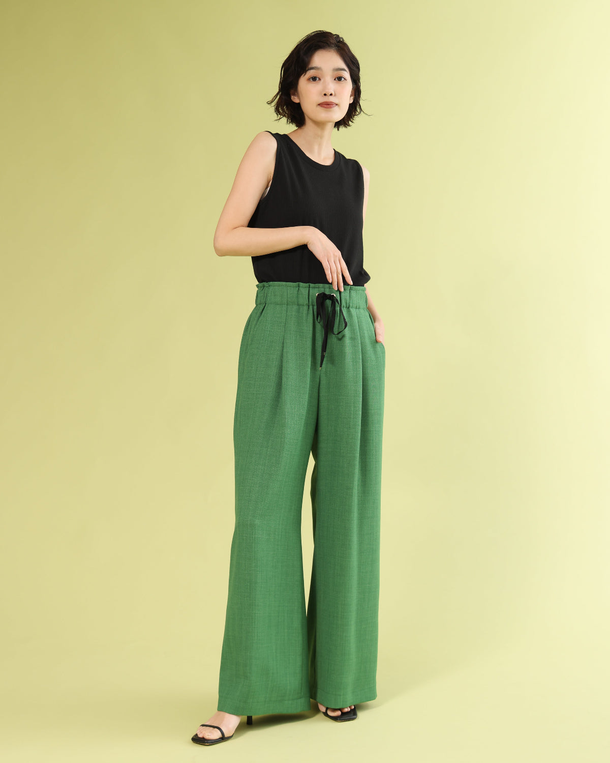 ECOバスケット タックワイドパンツ (T251-87050) – trois