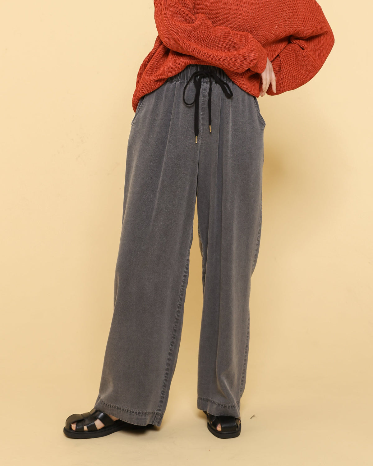 テンセルデニム ワイドパンツ（T251-87041） – trois