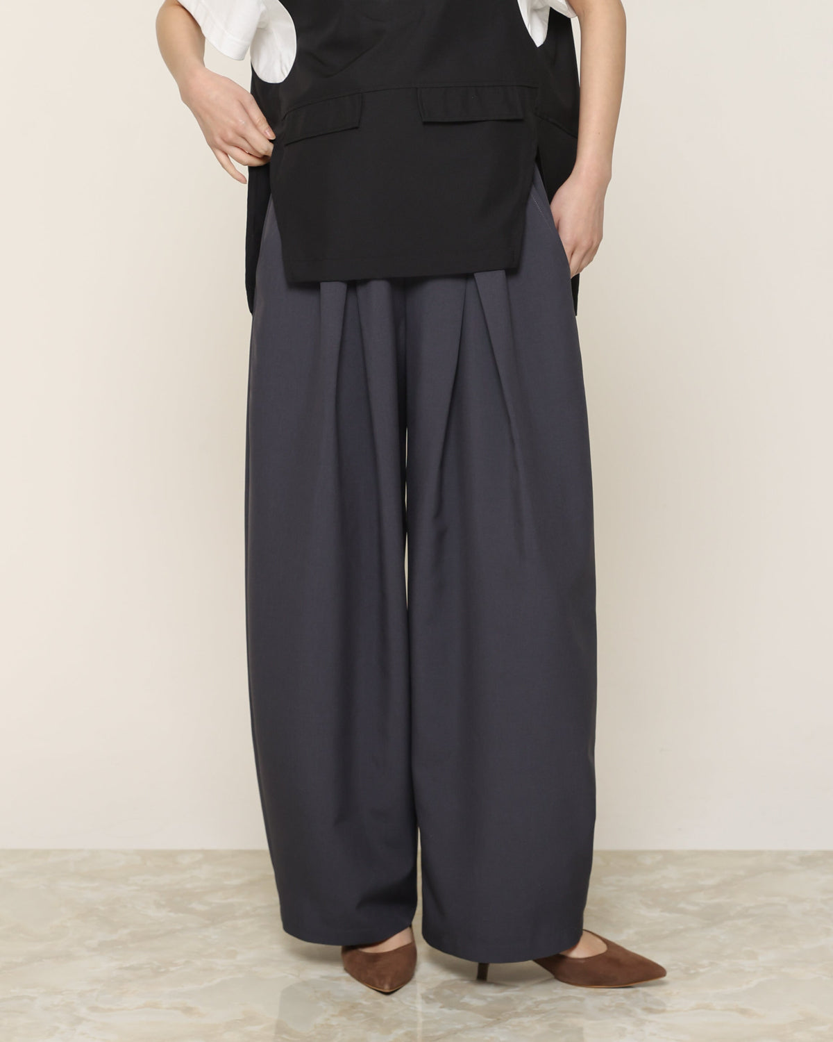 パンツ TRT nude:masahiko maruyama - Wool Braid Fringe Drop Crotch Pants