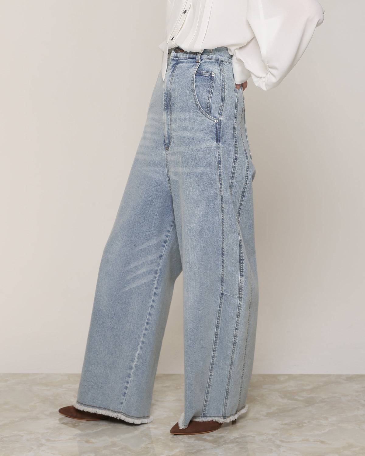 テンセルデニム バレルパンツ（T256-87002） – trois