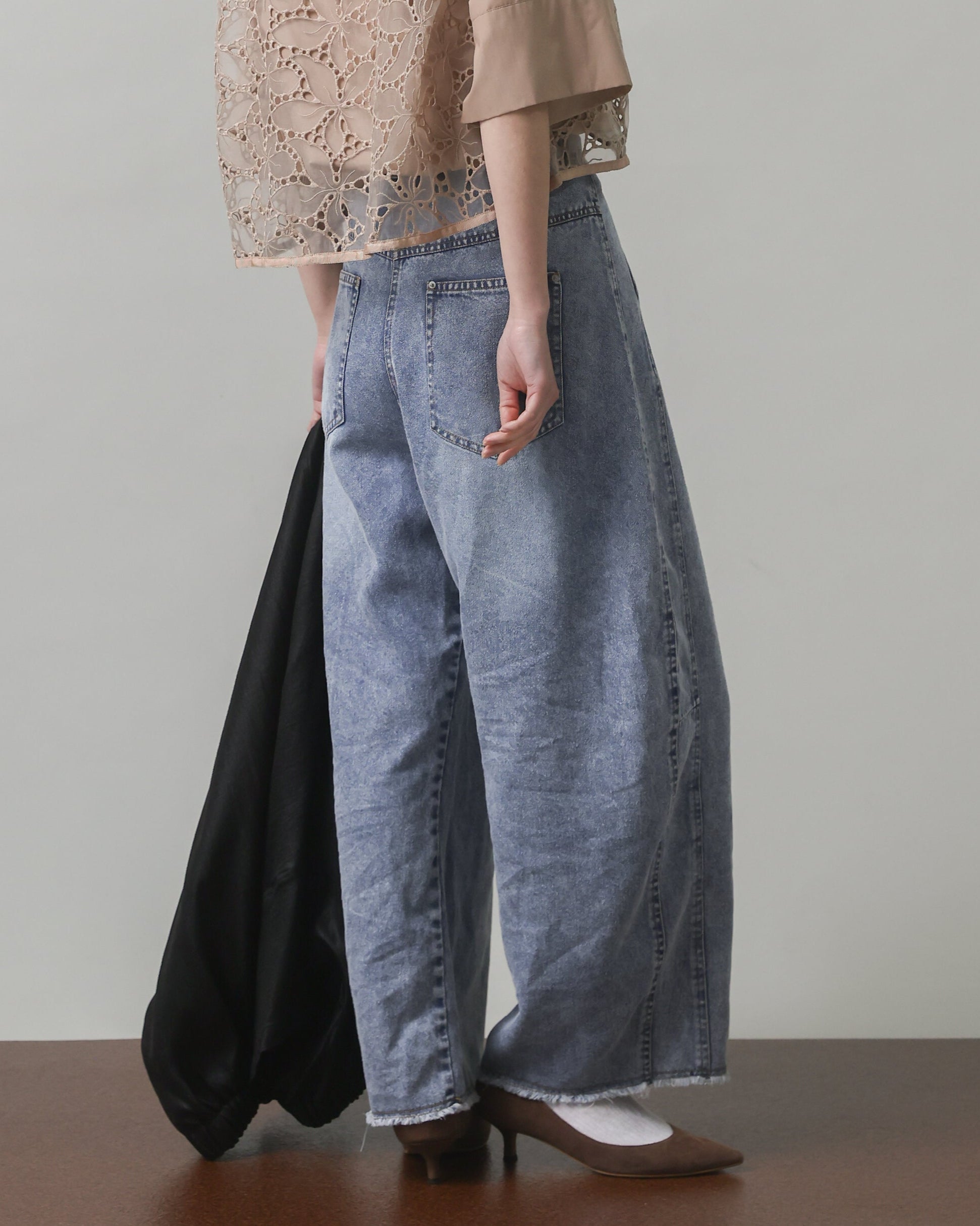 テンセルデニム バレルパンツ（T256-87002） – trois