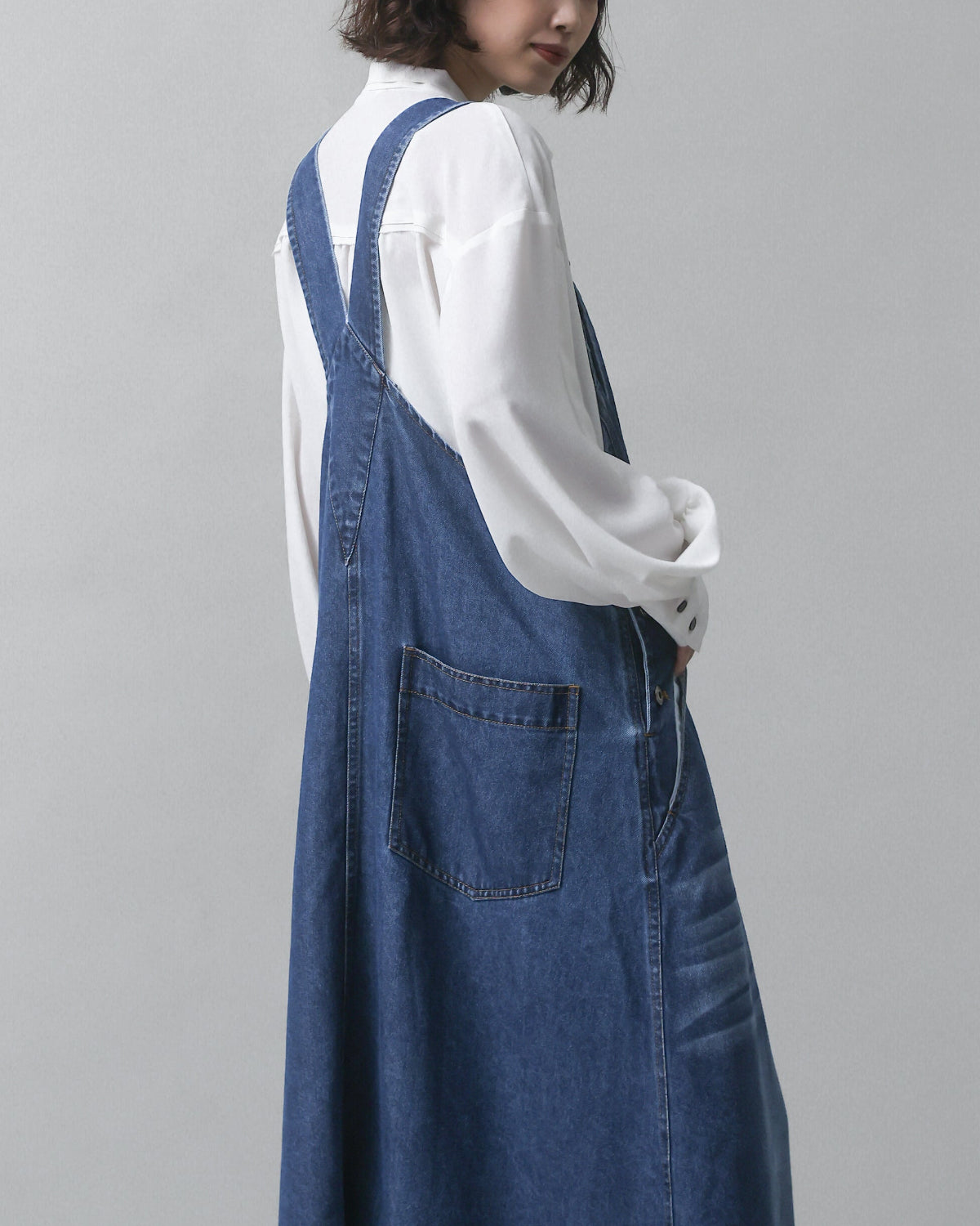 テンセルデニム ジャンパースカート（T256-85002） – trois