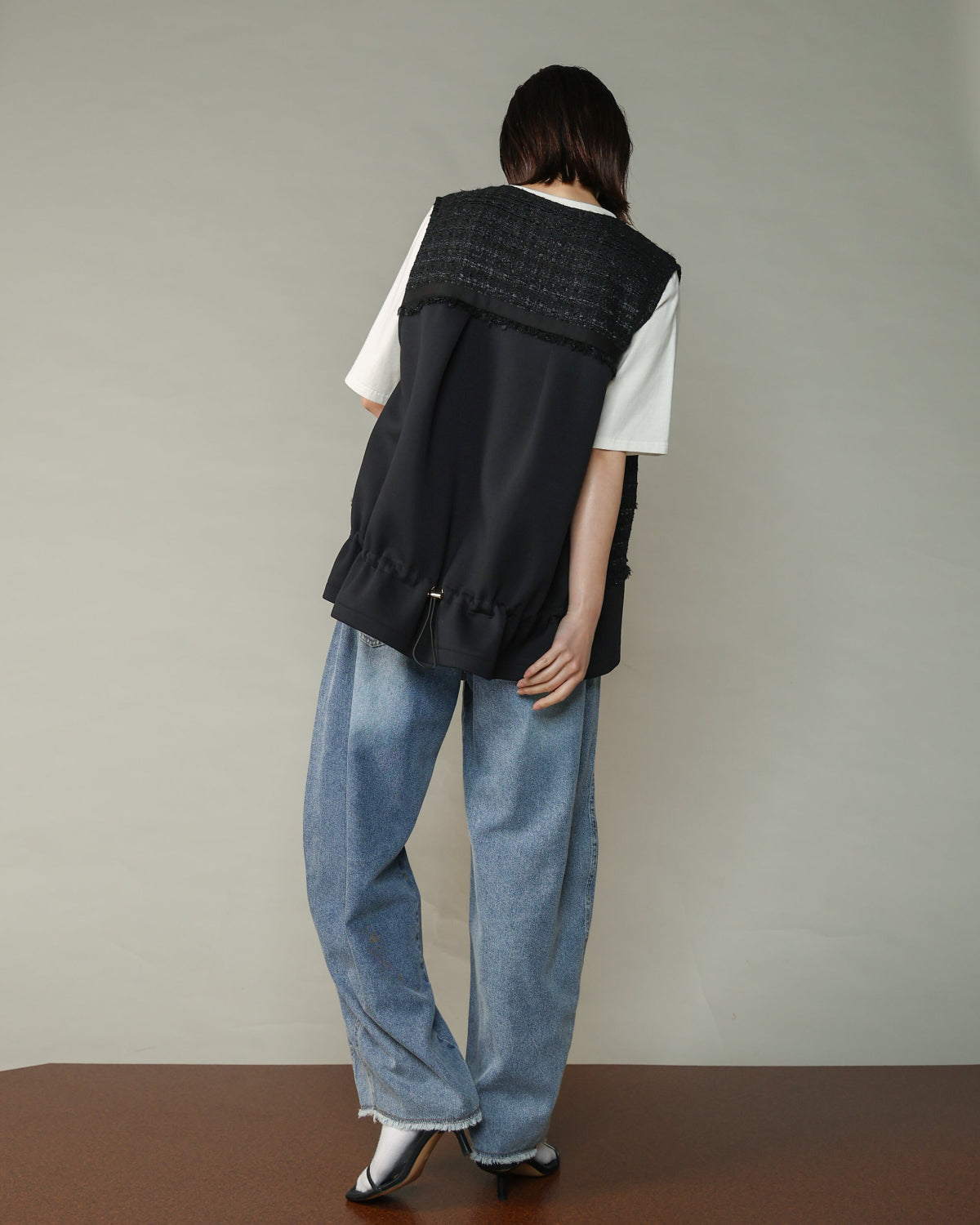 MIXツイード×ダンボール フリンジジレ（T256-83003） – trois