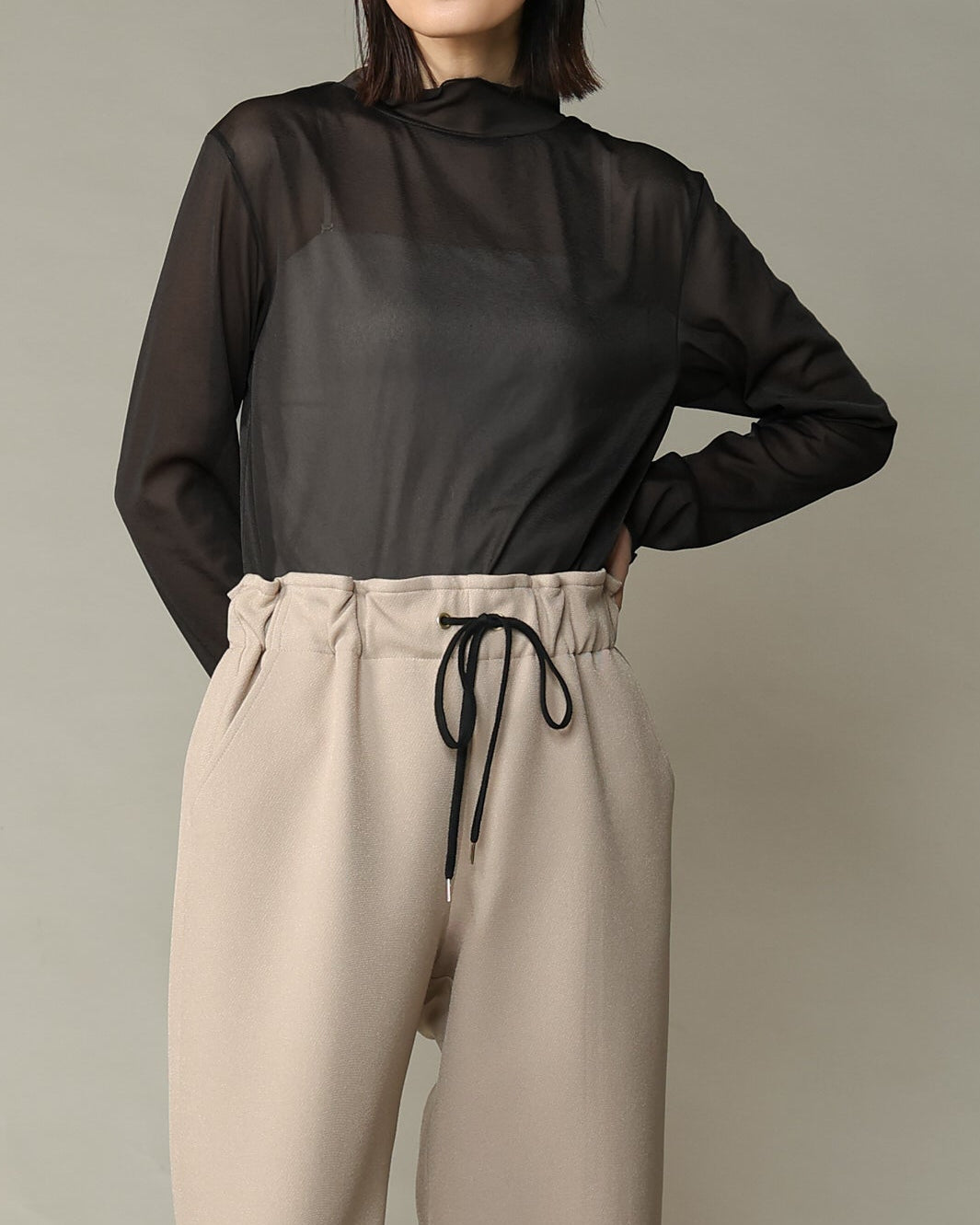 トリコットシフォン シアーハイネック（T266-82004） – trois