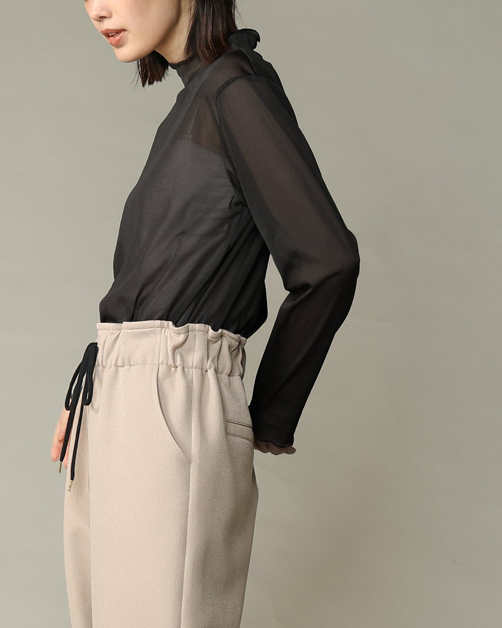 トリコットシフォン シアーハイネック（T266-82004） – trois
