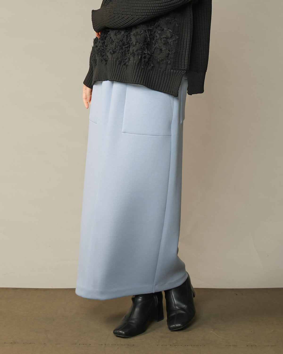 極美品 ドゥロワー ウールシャンブレータイトスカート 36 ロング 極美品 ドゥロワー ウールシャンブレータイトスカート 36 ロング