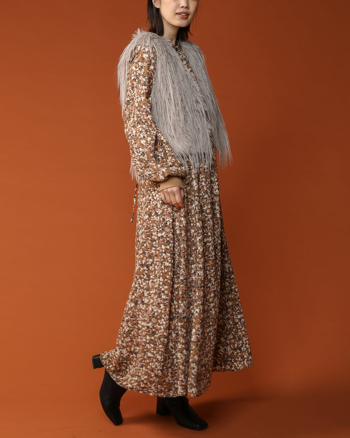 ロングファー ニットベスト（T256-88050） – trois