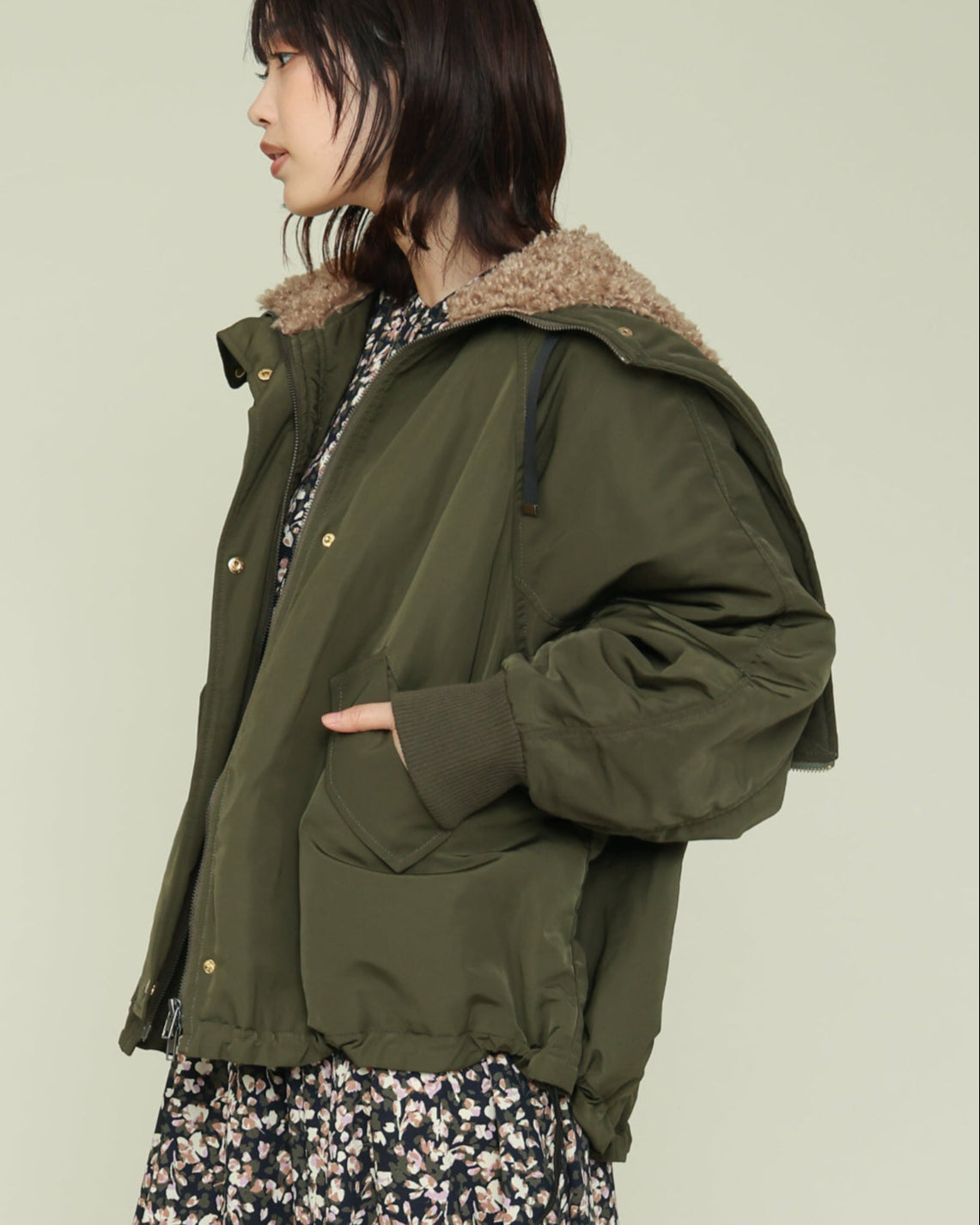 trois　トロア　ダブルジップ　フリル　ジャケット trois トロア ダブルジップ フリル ジャケット - メルカリ