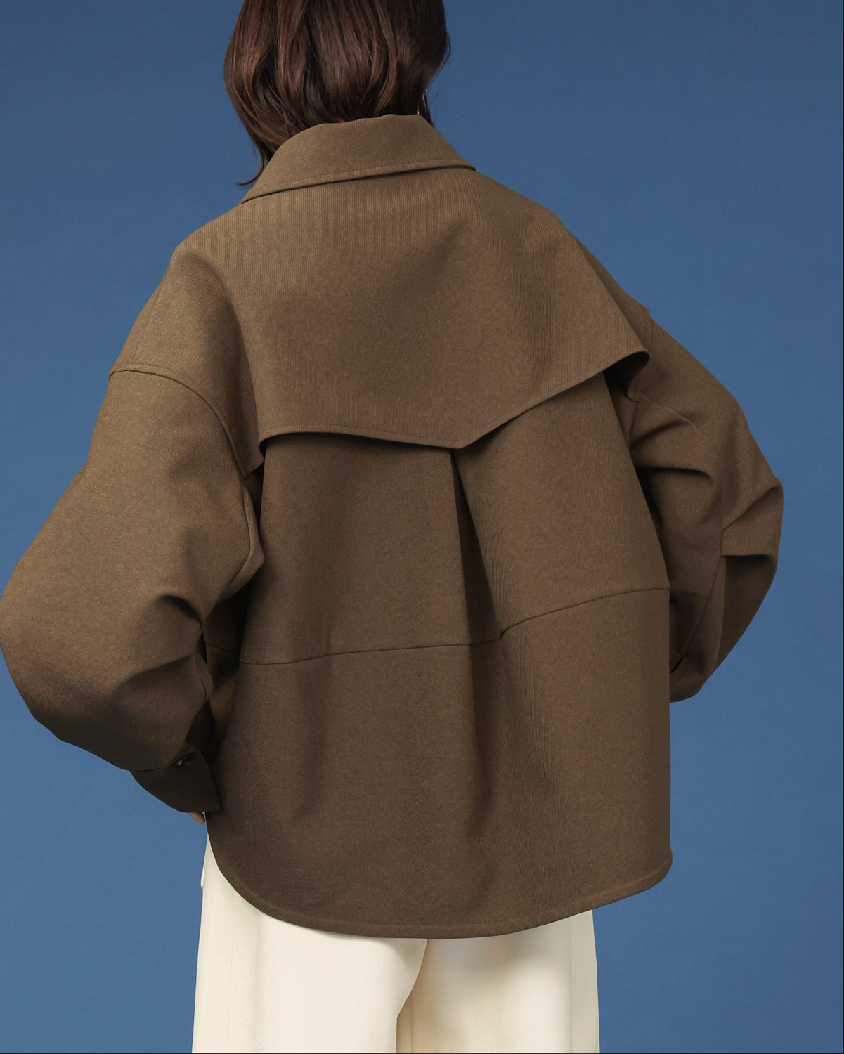 ウールライクカルゼ ショートジャケット（T256-83065） – trois