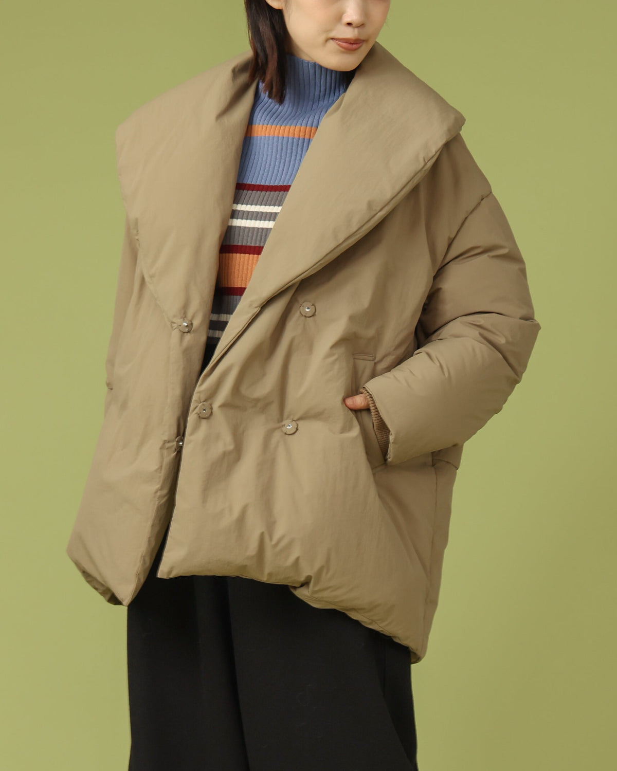 ショールカラー ダウンジャケット（T256-83072） – trois