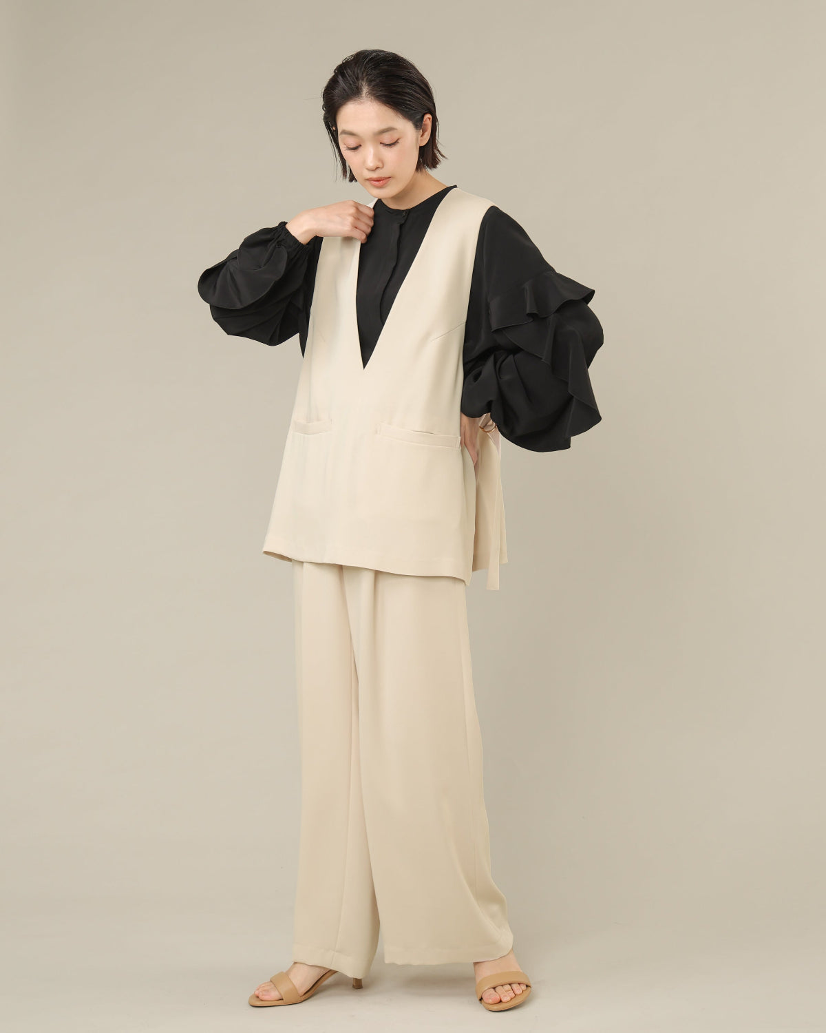 ダブルクロス ワイドイージーパンツ（T261-87014） – trois