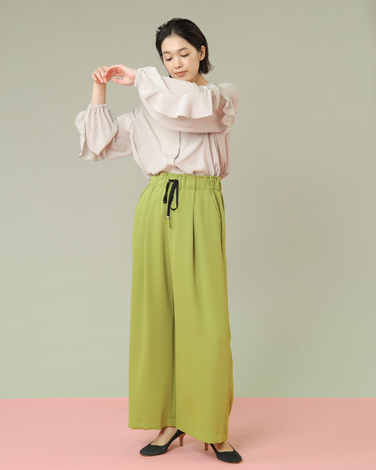 ダブルクロス ワイドイージーパンツ（T261-87014） – trois