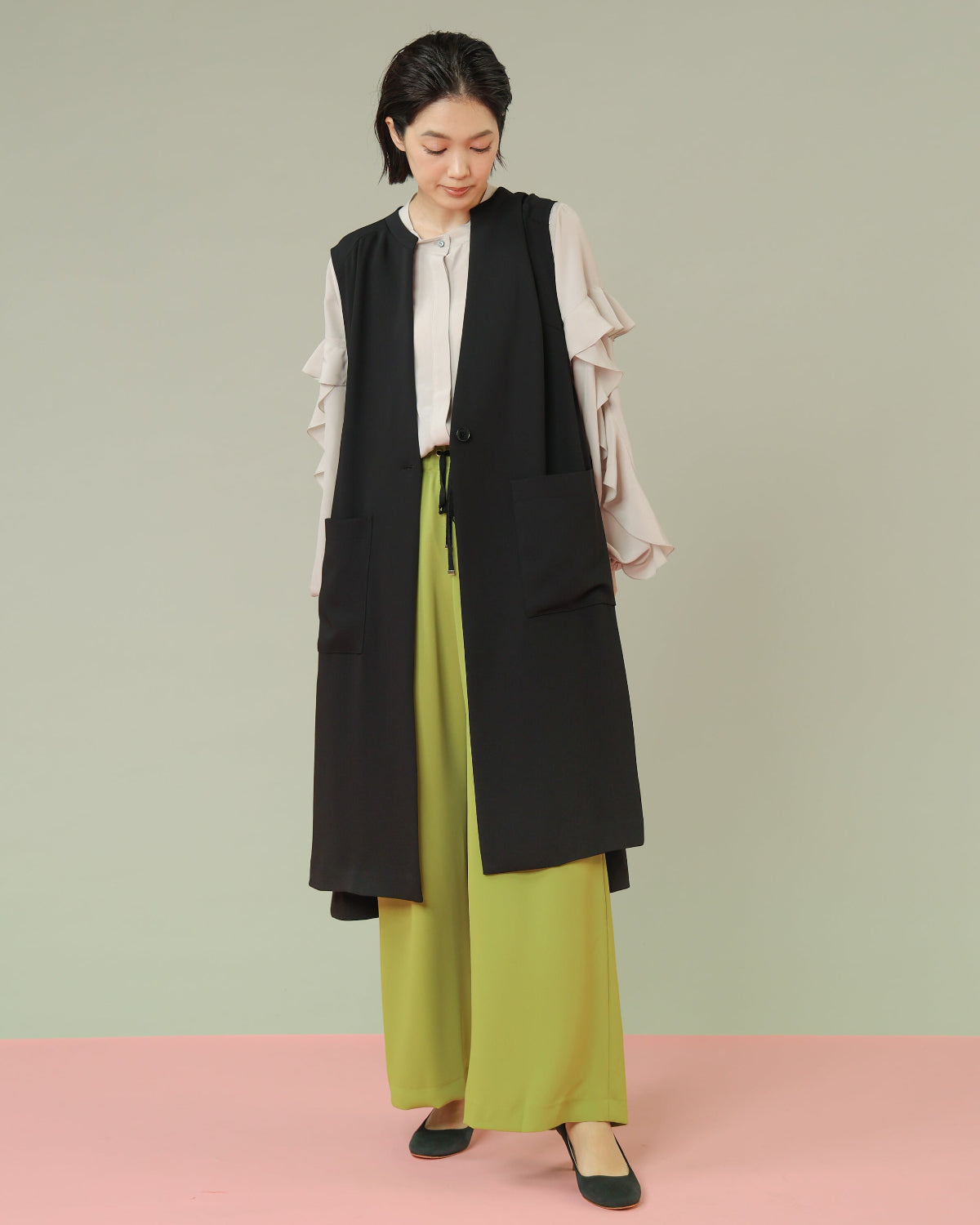 ダブルクロス ワイドイージーパンツ（T261-87014） – trois