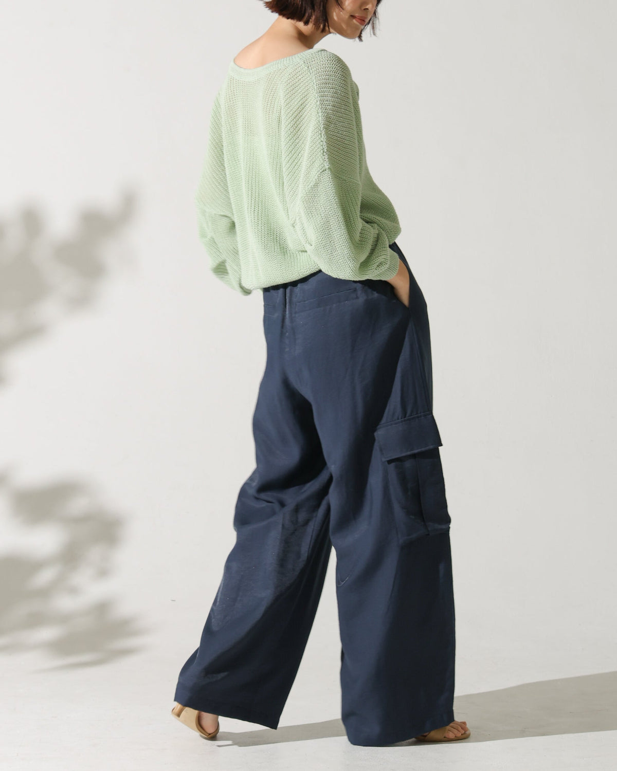ワッシャーデシン ワイドカーゴパンツ（T261-87024） – trois