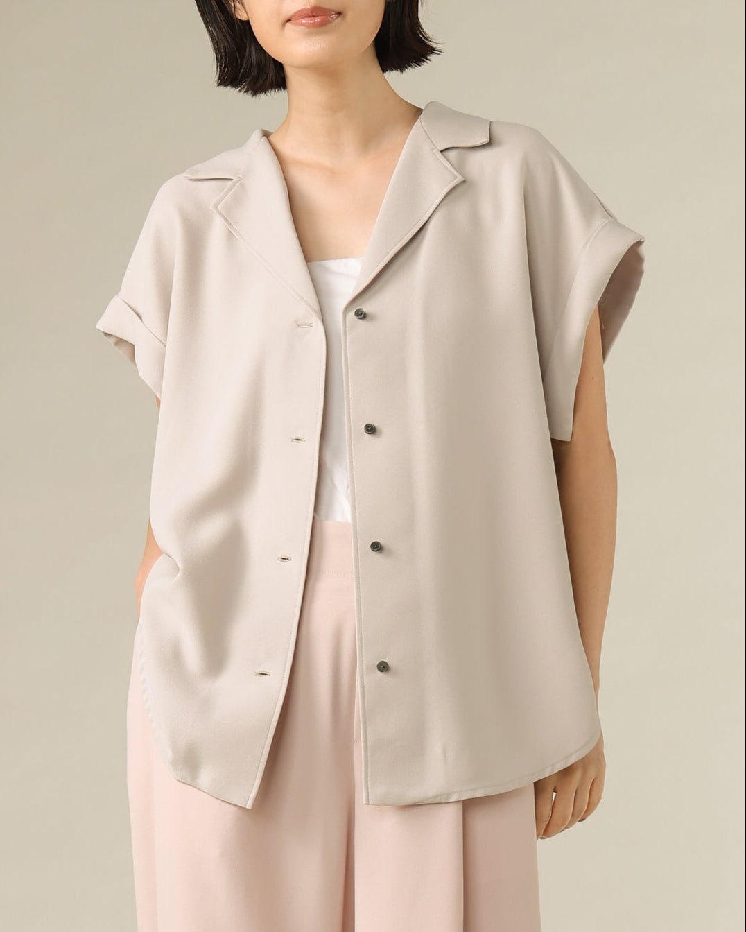 ジョーゼット フレンチスリーブシャツ（T261-83049） – trois