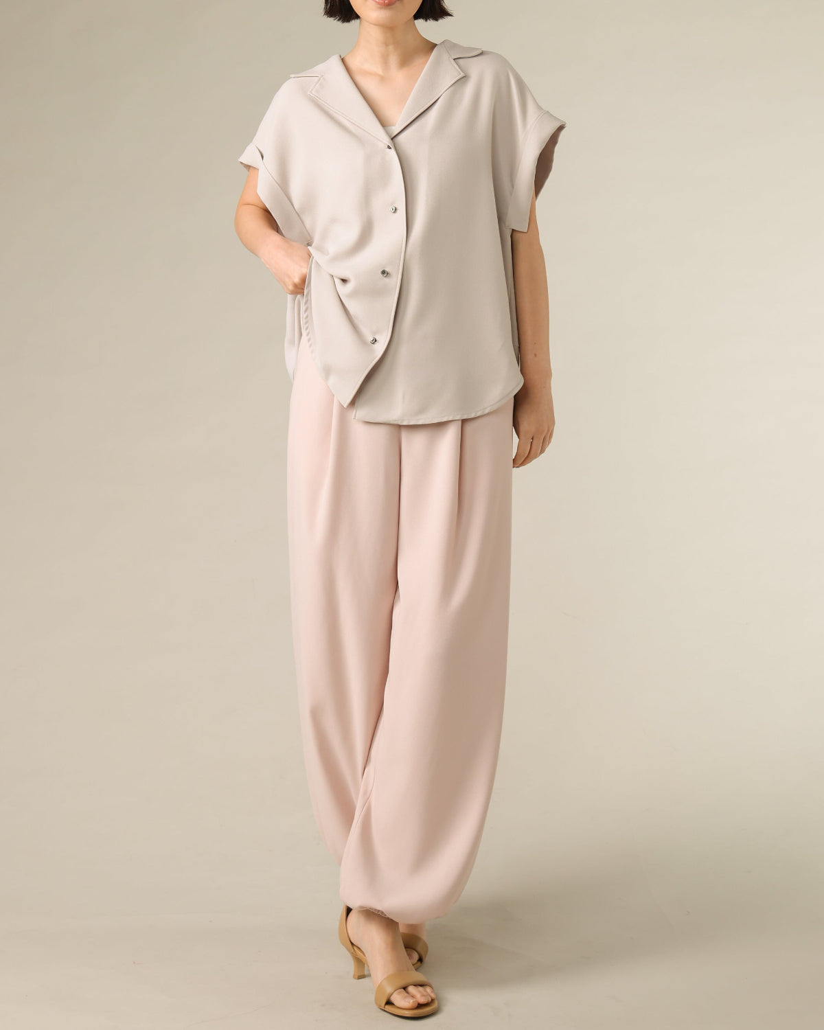 クオリア　3点セット ジョーゼット フレンチスリーブシャツ（T261-83049） – trois