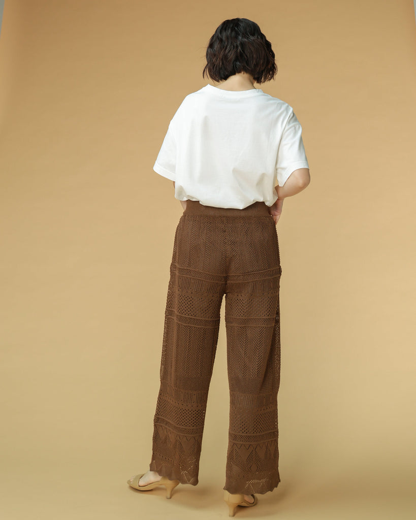 12G柄編み セミワイドパンツ（T261-88046） – trois