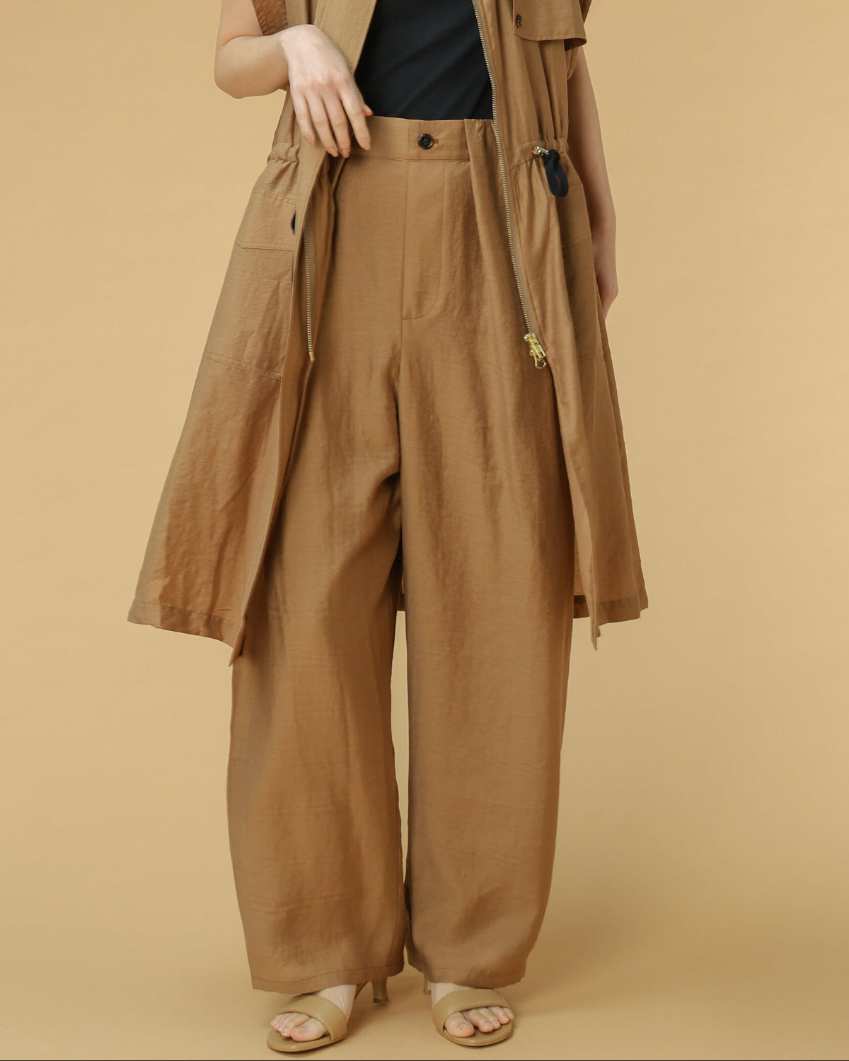ビンテージワッシャー タックワイドパンツ（T261-87045） – trois