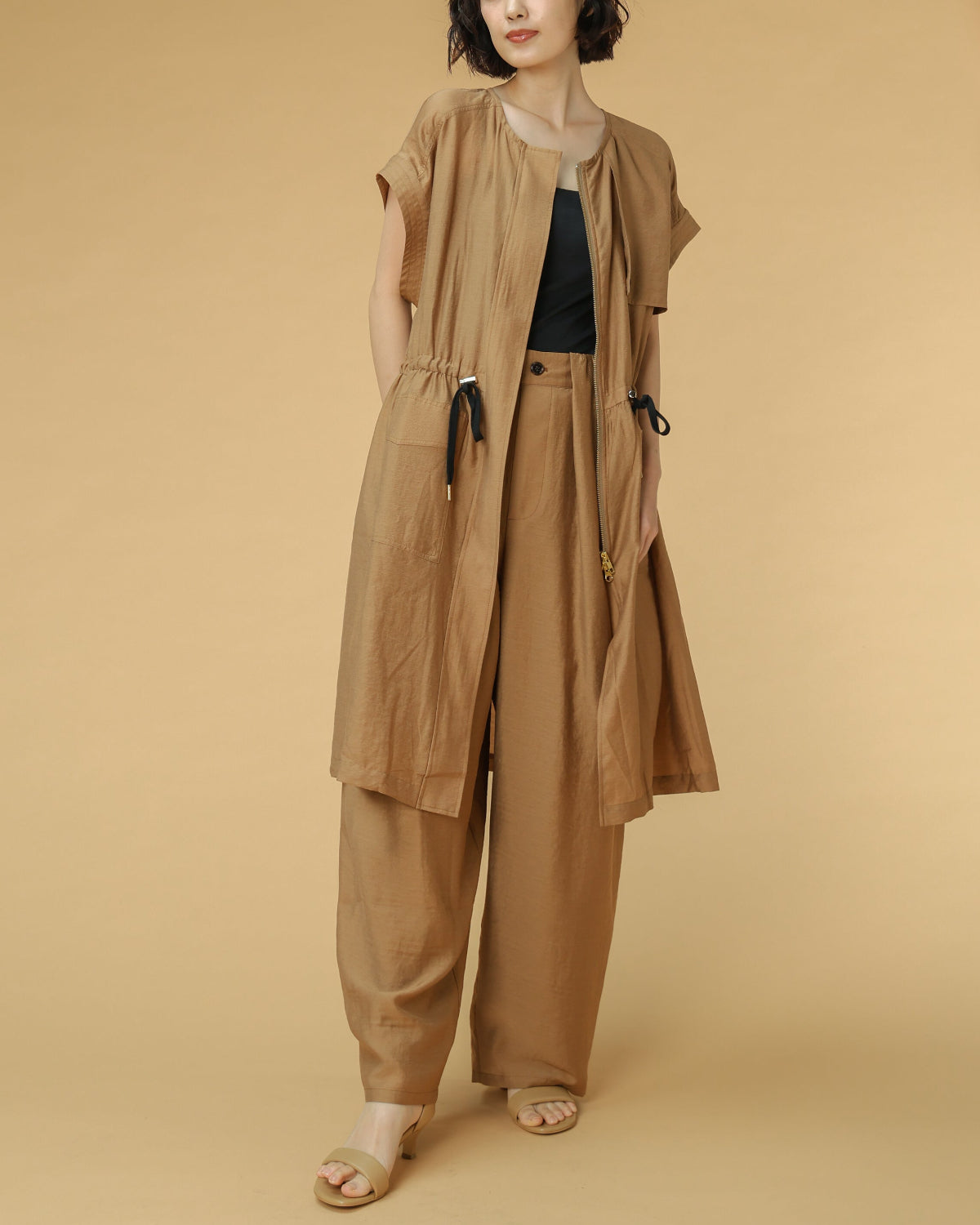 ビンテージワッシャー タックワイドパンツ（T261-87045） – trois