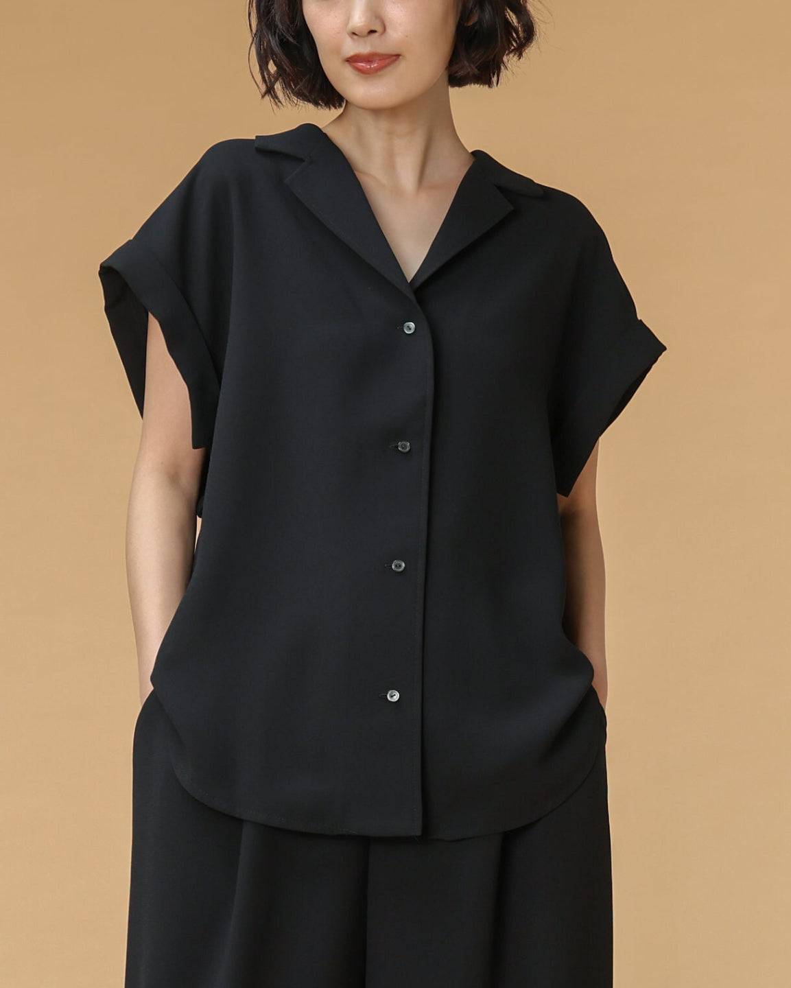 ジョーゼット フレンチスリーブシャツ（T261-83049） – trois