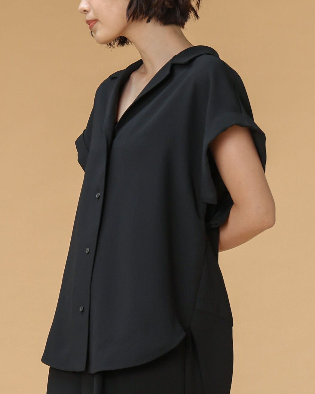 ジョーゼット フレンチスリーブシャツ（T261-83049） – trois
