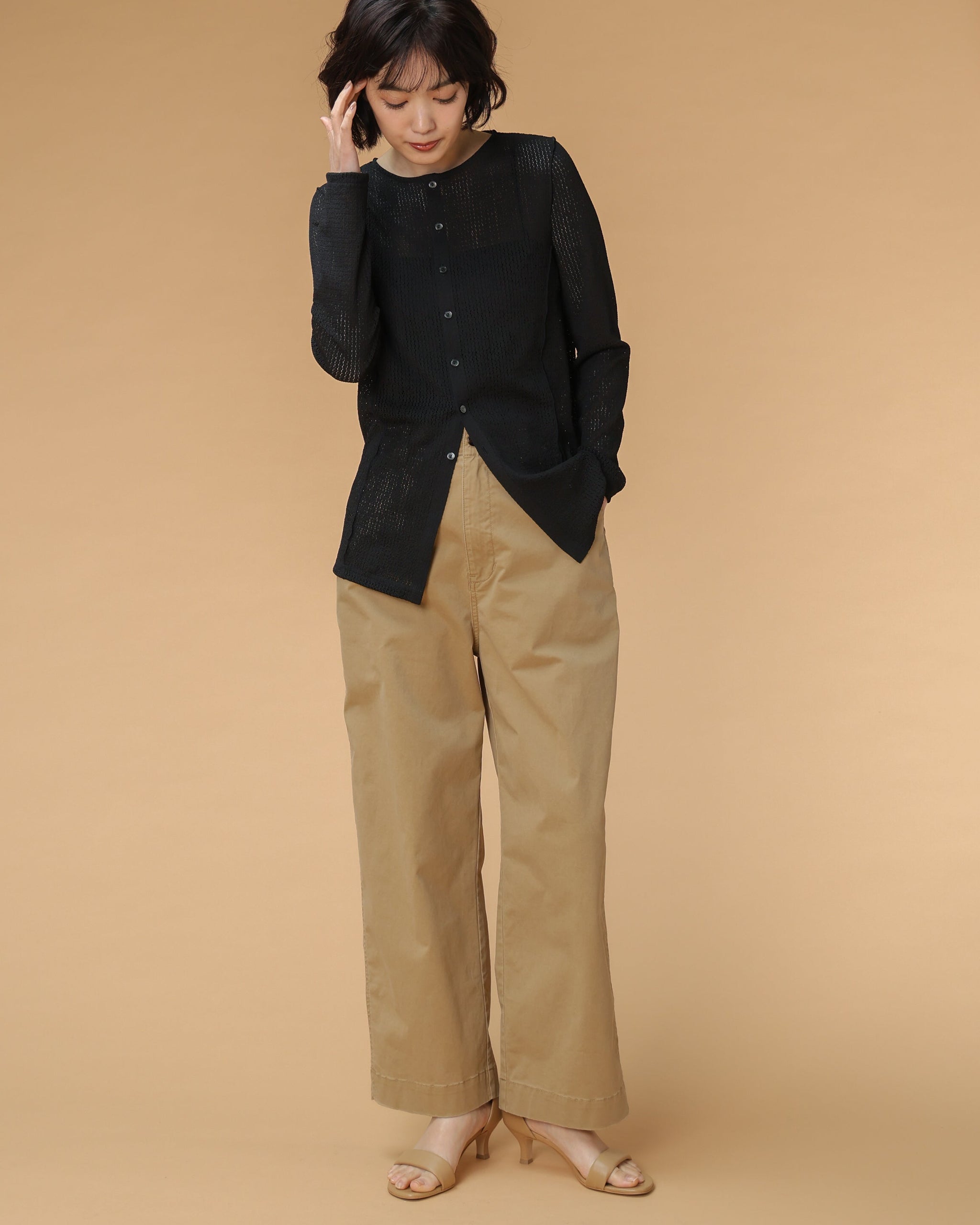 R セミワイドチノパンツ チノバイオ セミワイドパンツ（T261-87046） – trois