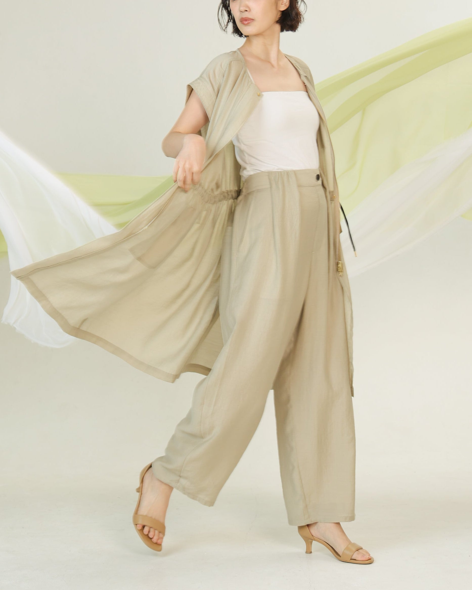 ビンテージワッシャー タックワイドパンツ（T261-87045） – trois