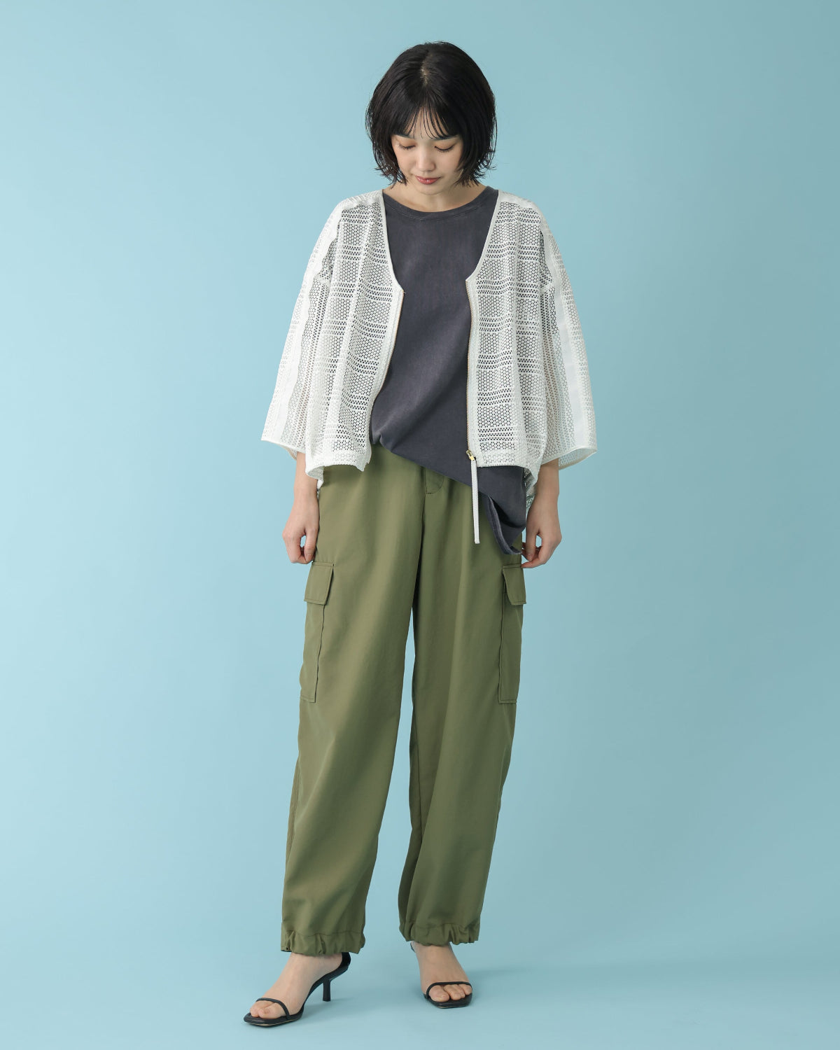 ラッセルレース ZIPブルゾン（T261-83065） – trois