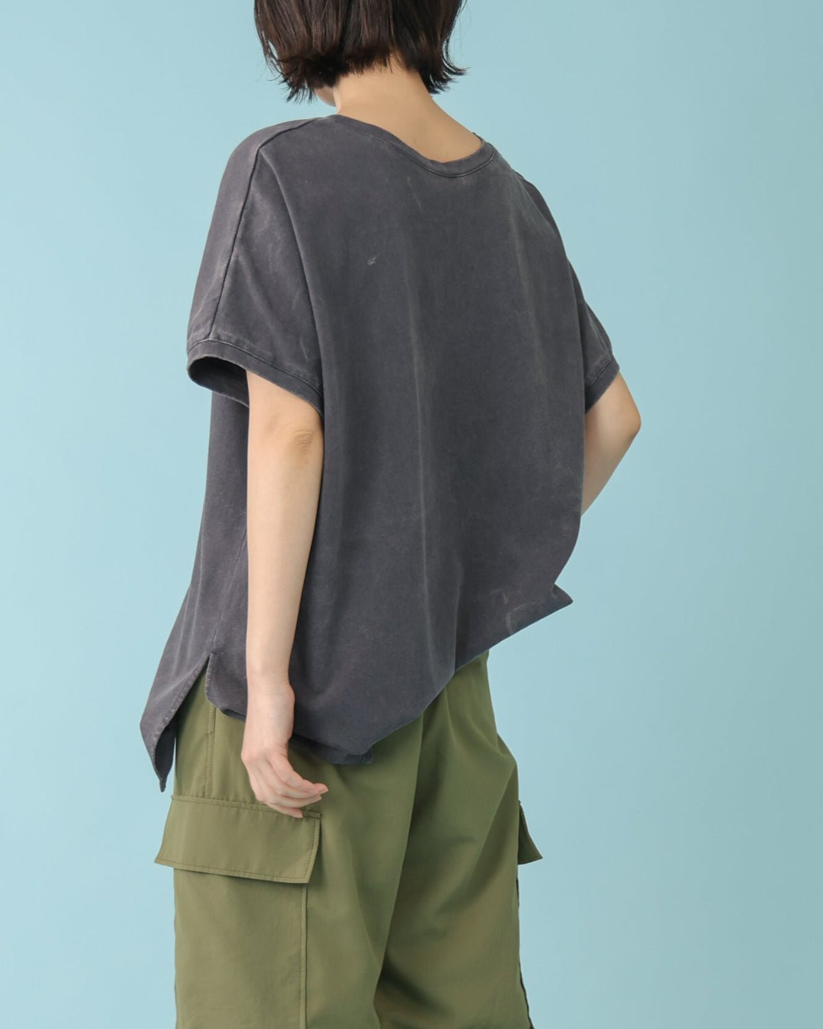 マウスラビット　完売　Tシャツ イェソン　茶　韓国　YESTHEDAYビンテージ ピグメント ラウンドTシャツ（T261-82064） – trois