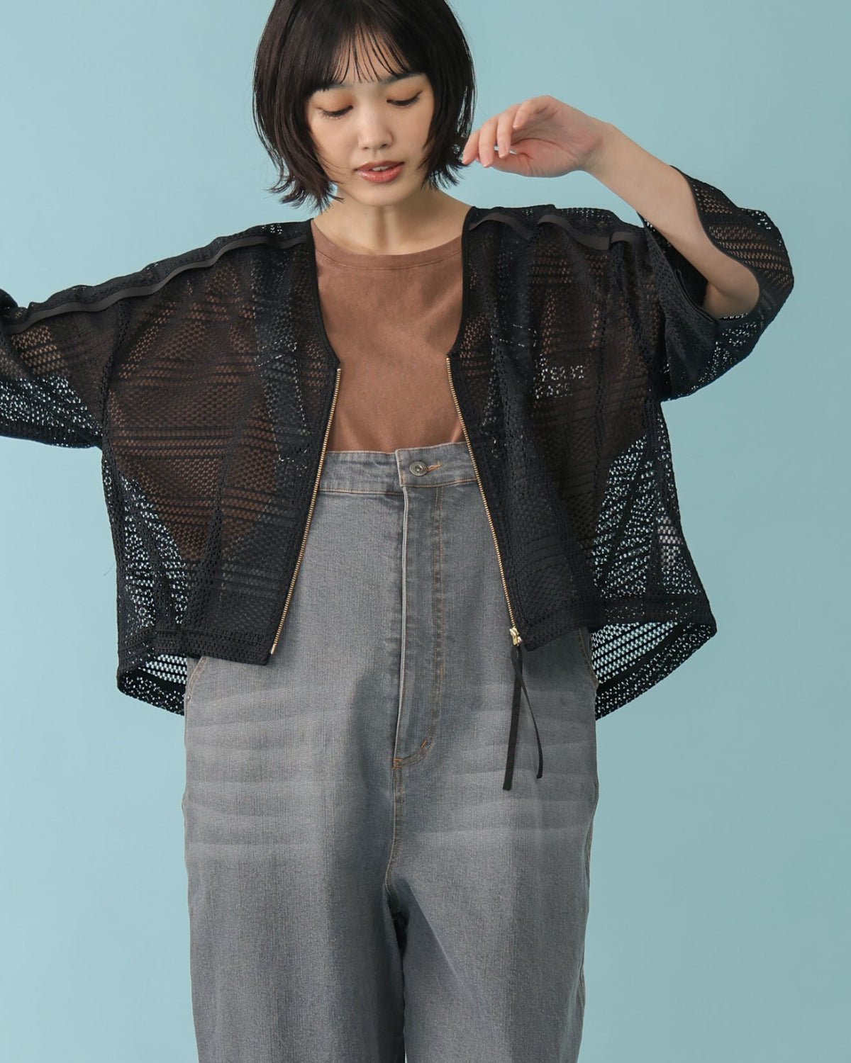 ラッセルレース ZIPブルゾン（T261-83065） – trois