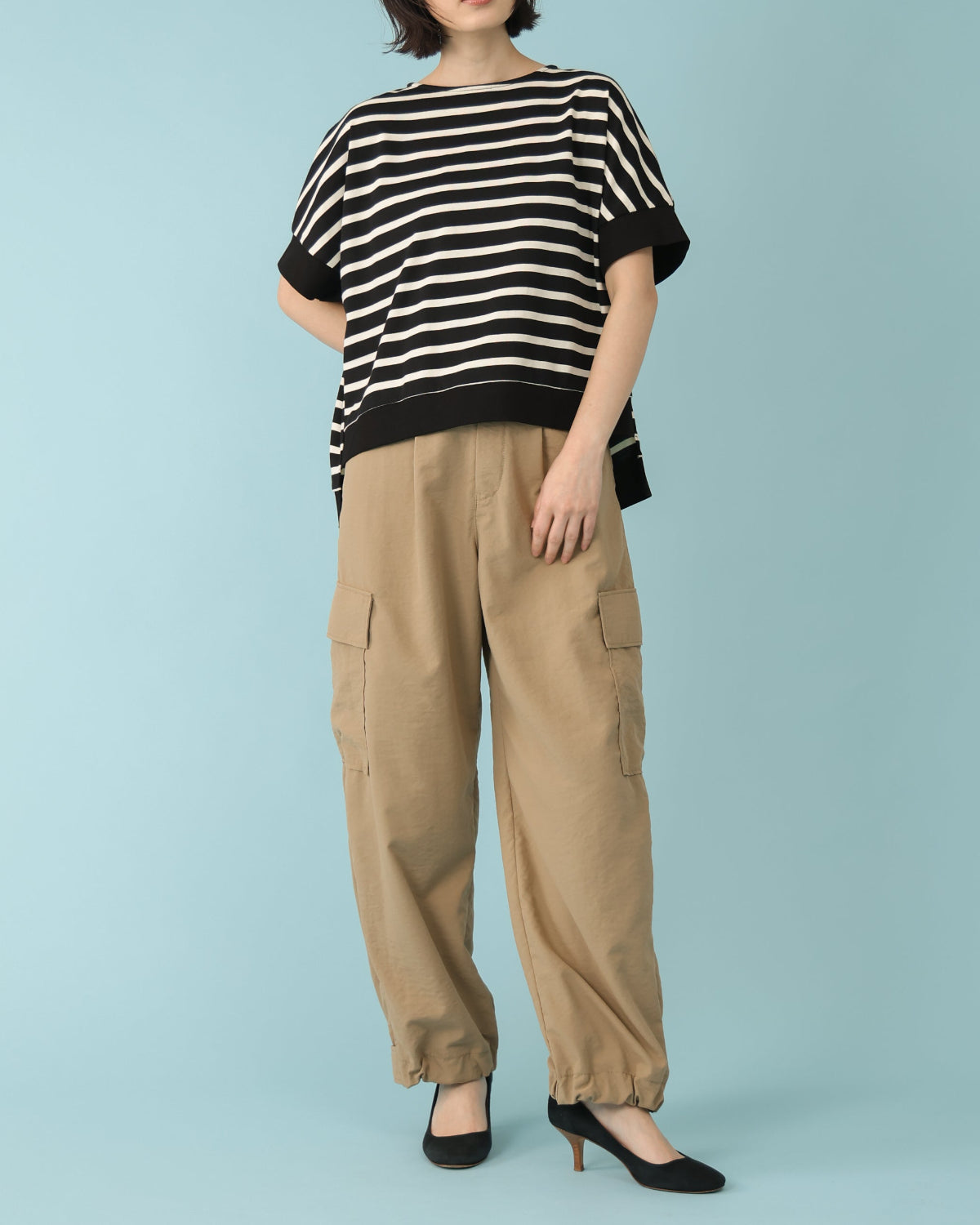 スパンボイルワッシャー カーゴパンツ（T261-87074） – trois