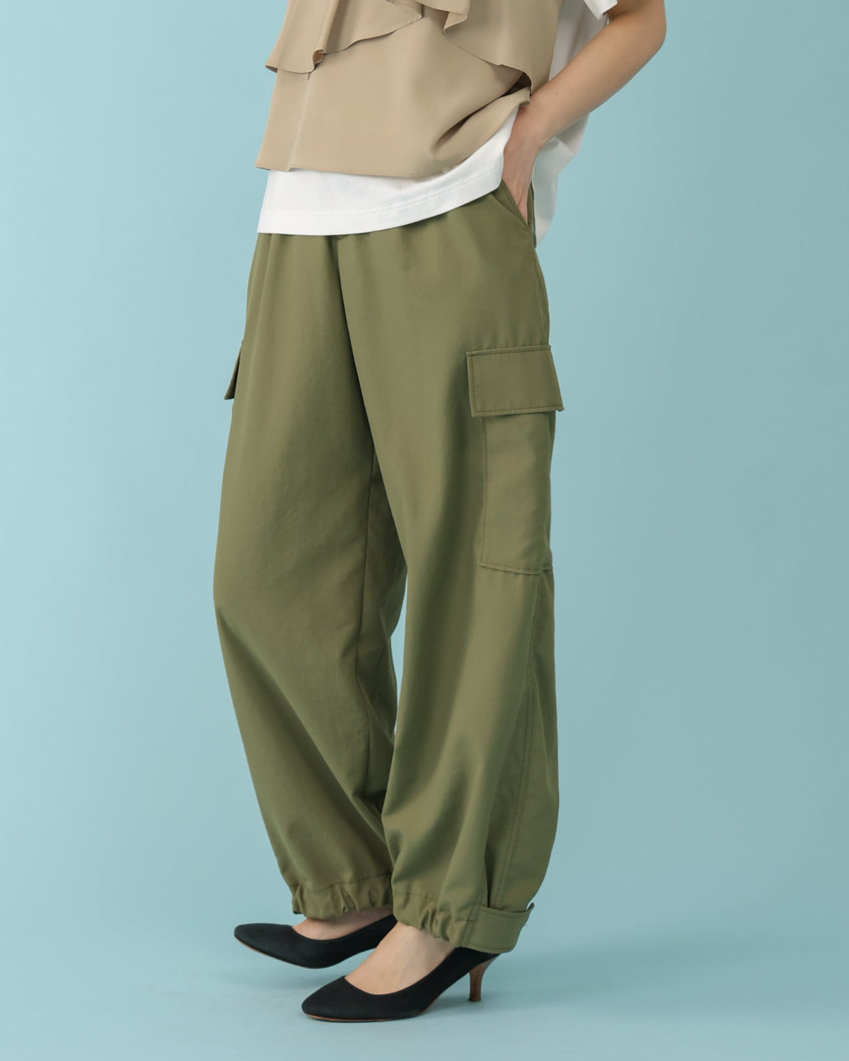 スパンボイルワッシャー カーゴパンツ（T261-87074） – trois