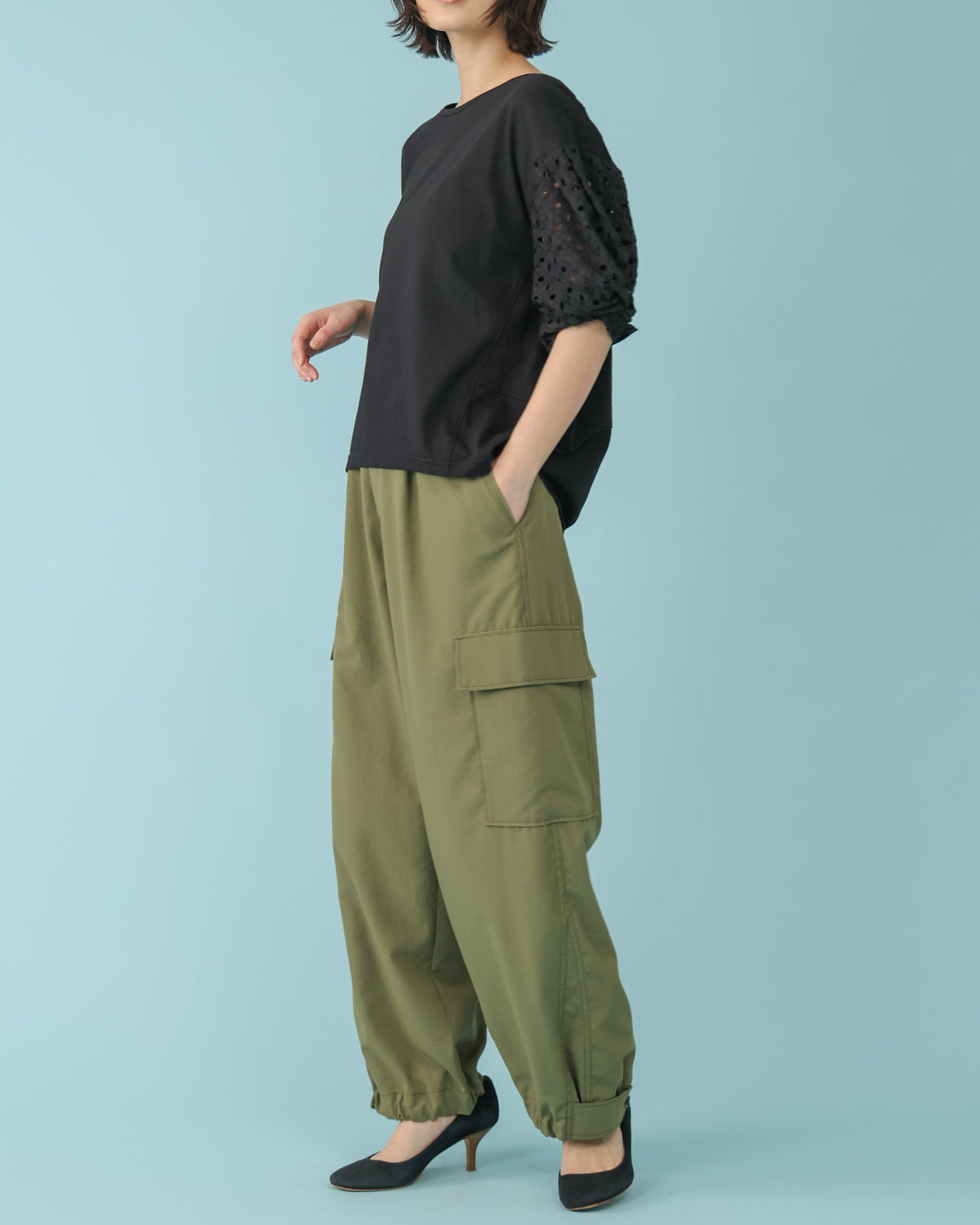 スパンボイルワッシャー カーゴパンツ（T261-87074） – trois