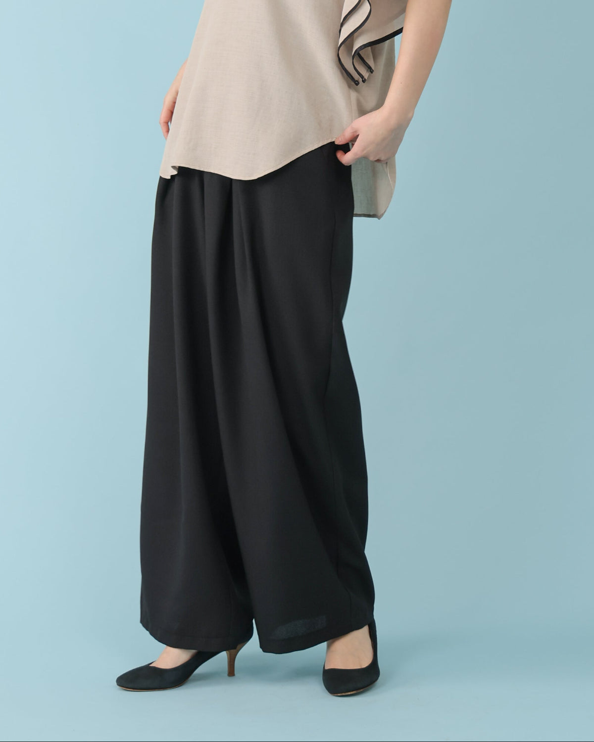 ECOバスケット タックパンツ（T261-87070） – trois