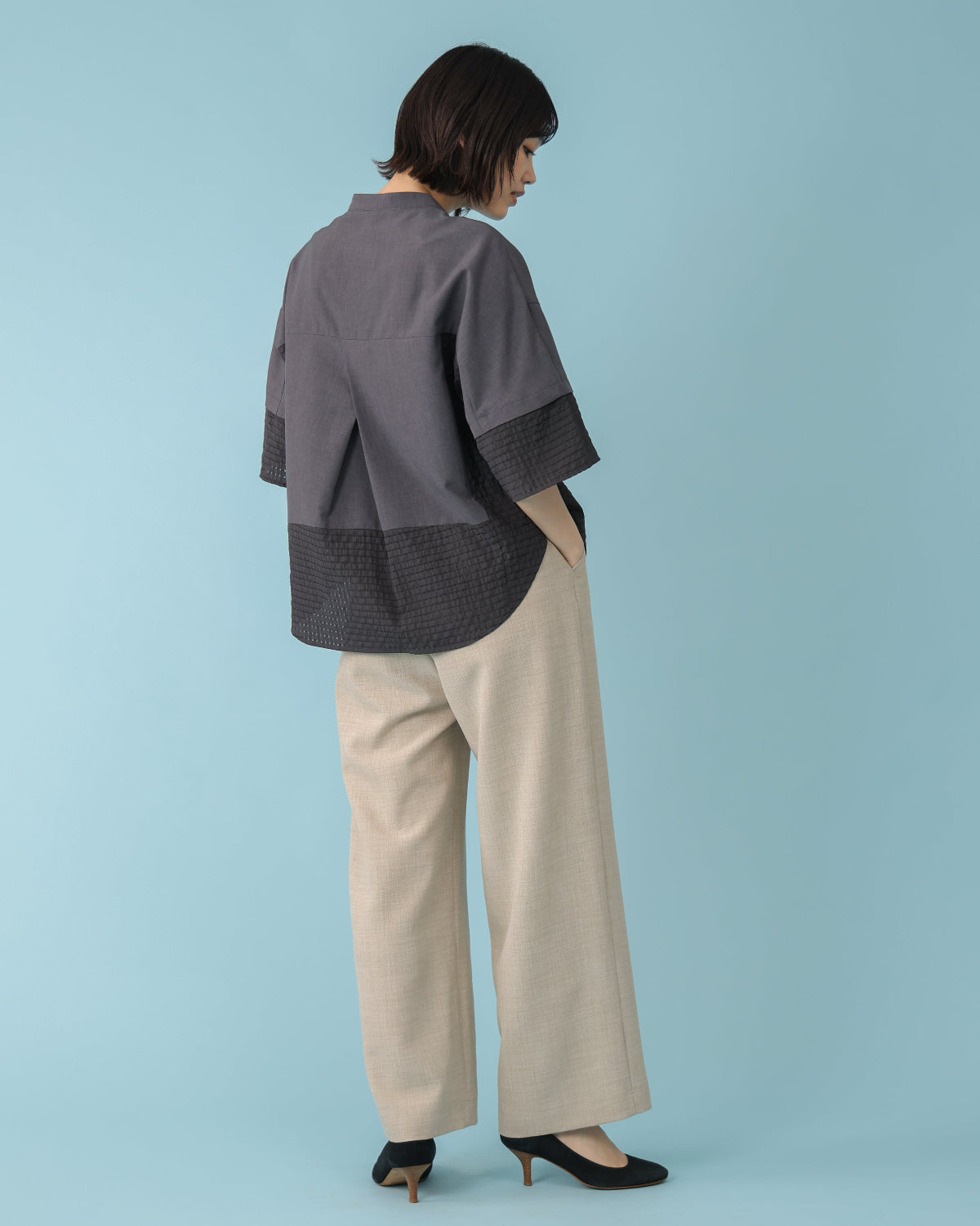 Reflaxキャンバス セミワイドパンツ（T261-87061） – trois