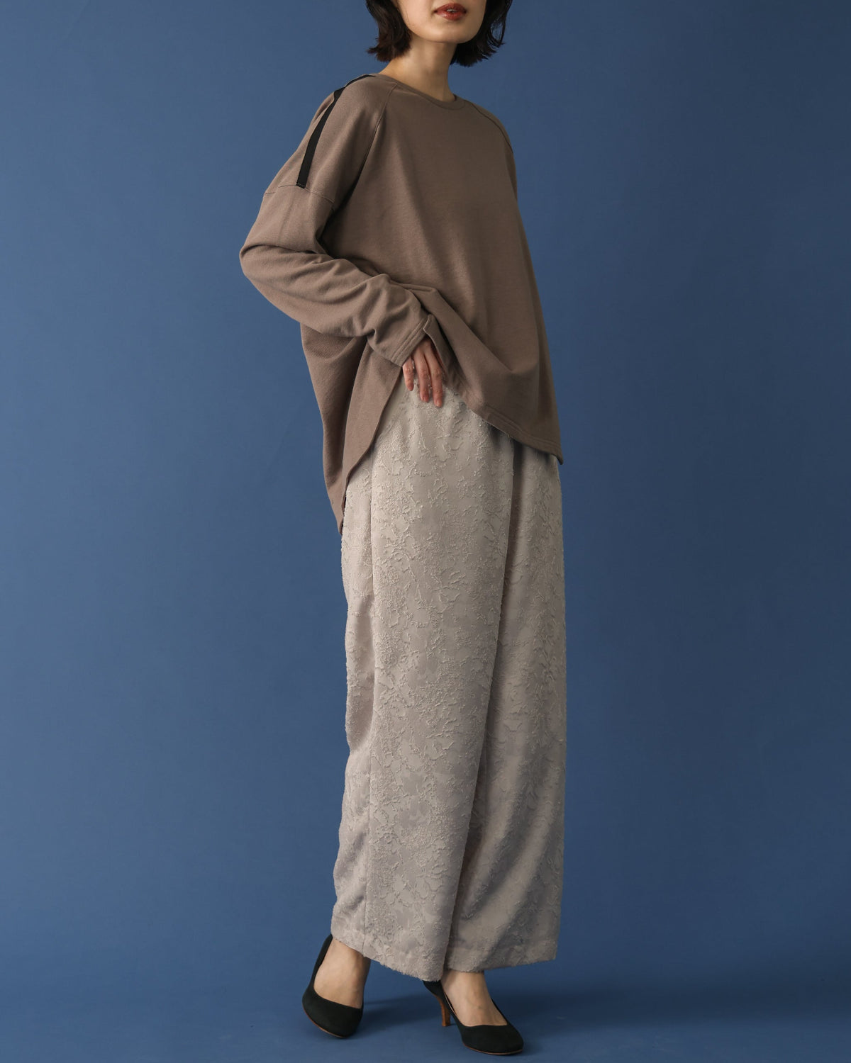 カモフラジャガード セミワイドパンツ（T266-87003） – trois