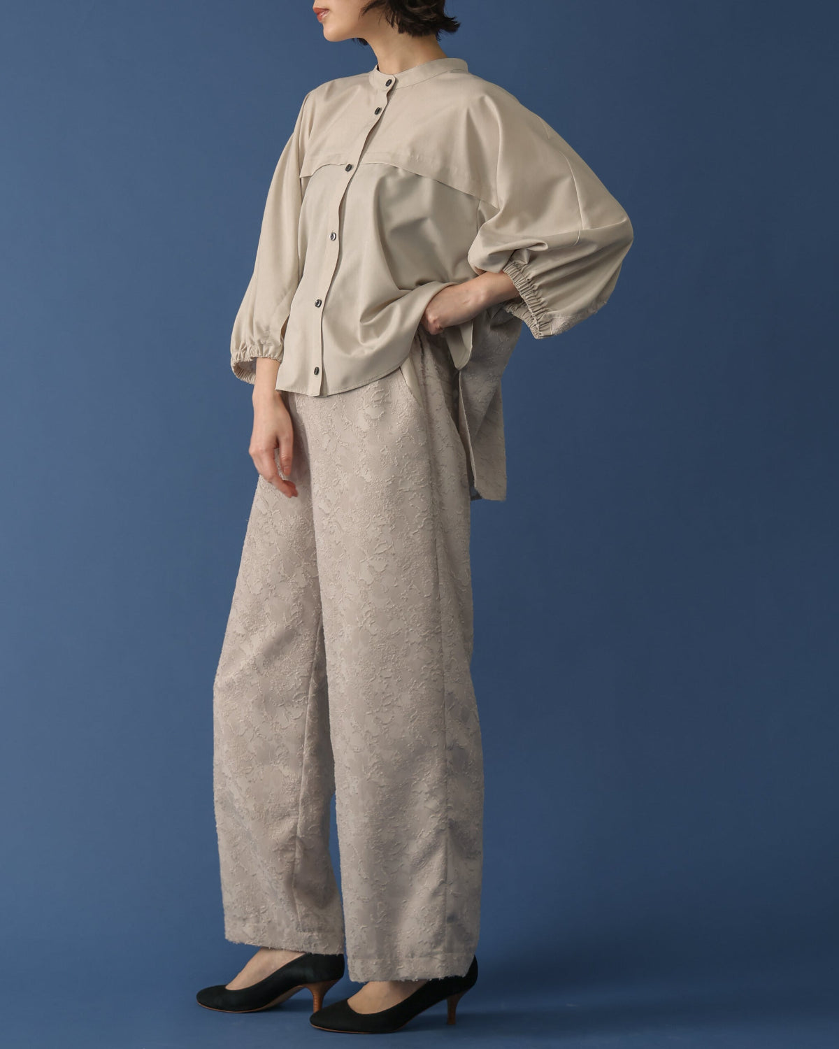 わいわい カモフラジャガード セミワイドパンツ（T266-87003） – trois