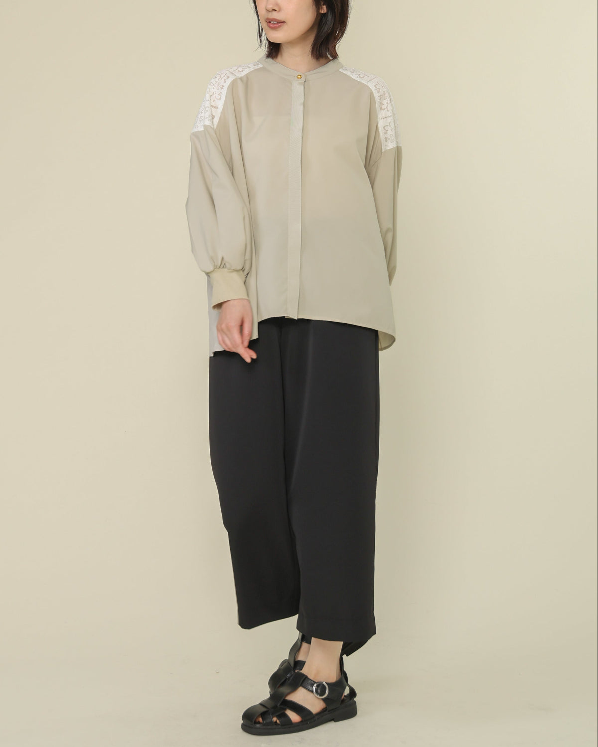 ダブルクロス 8.5分丈ワイドパンツ（T261-87073） – trois