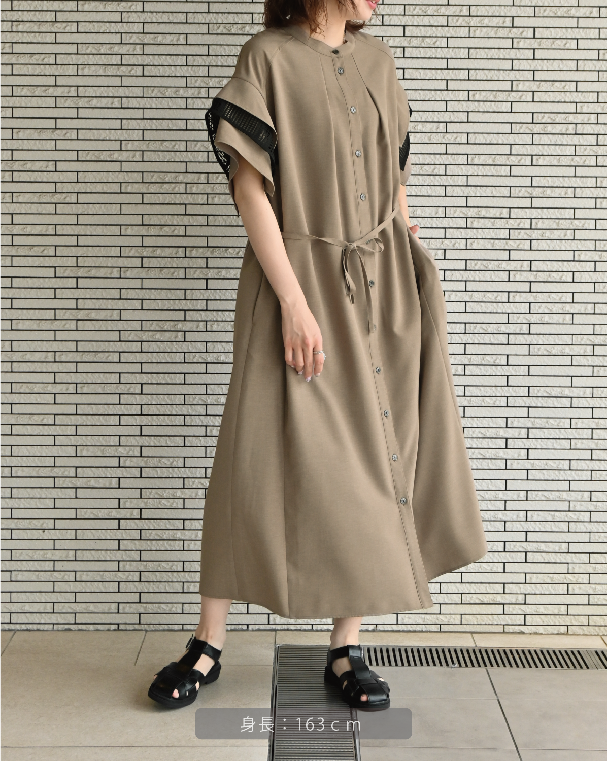 ウェザークロス レーススリーブワンピース（T266-85002） – trois
