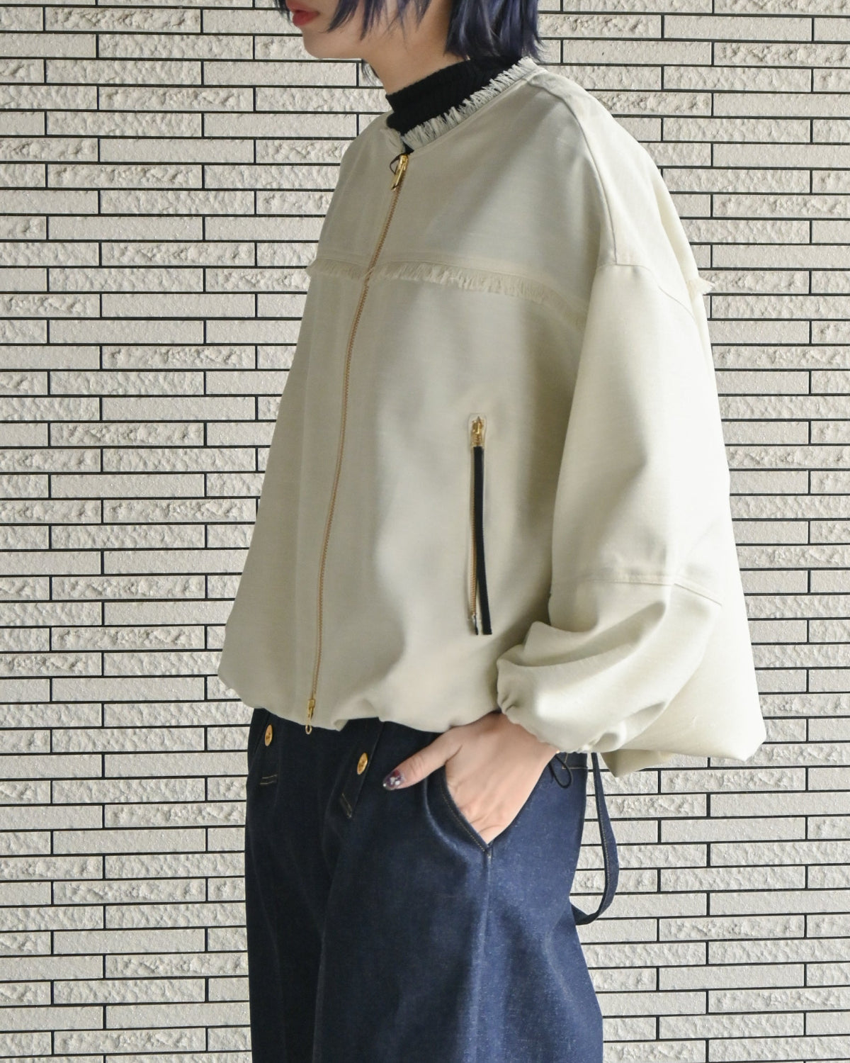 ECOスラブツイード バルーンZIPブルゾン（T261-83012） – trois