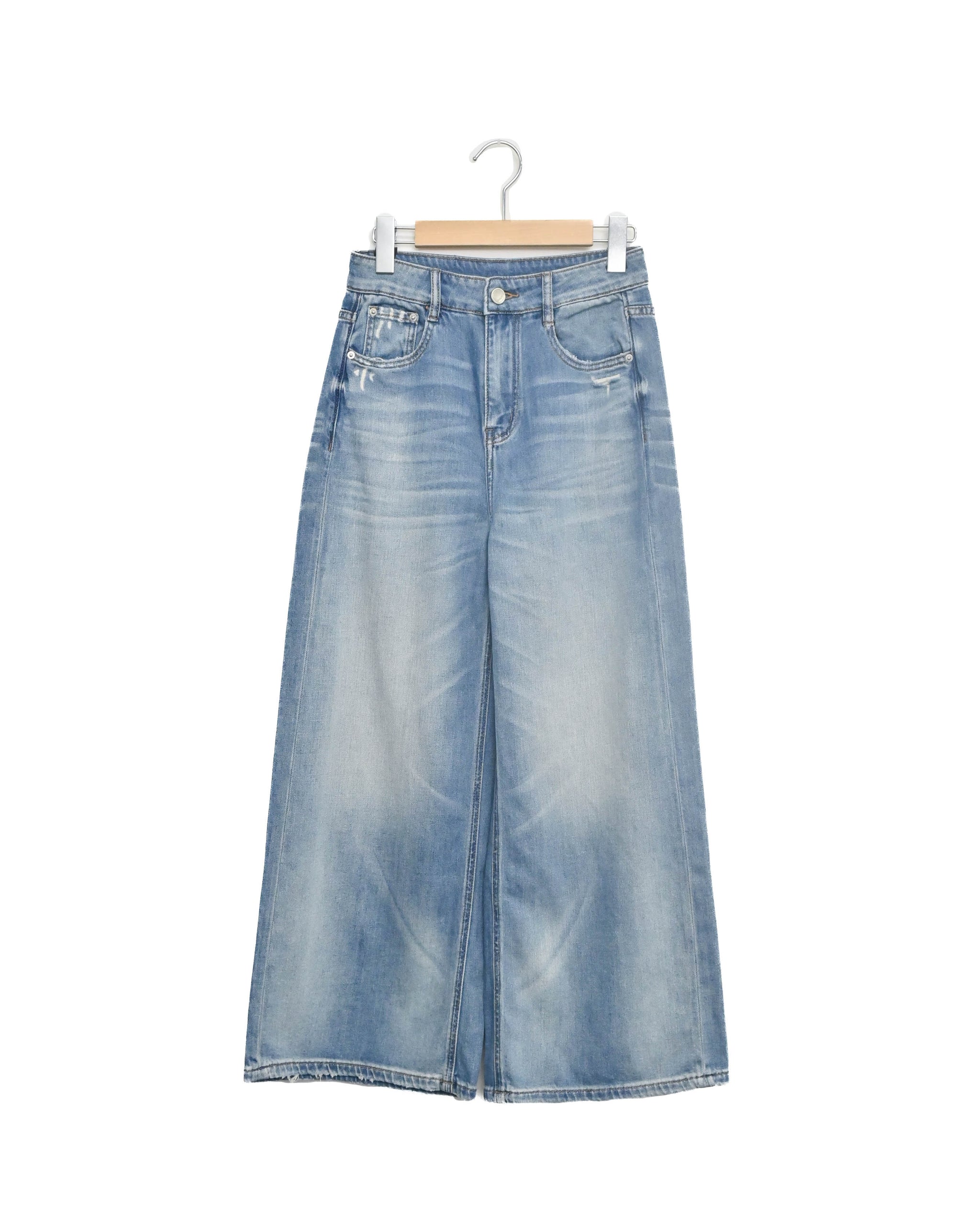 ストレッチデニム ワイドストレートデニムパンツ（T261-87039） – trois